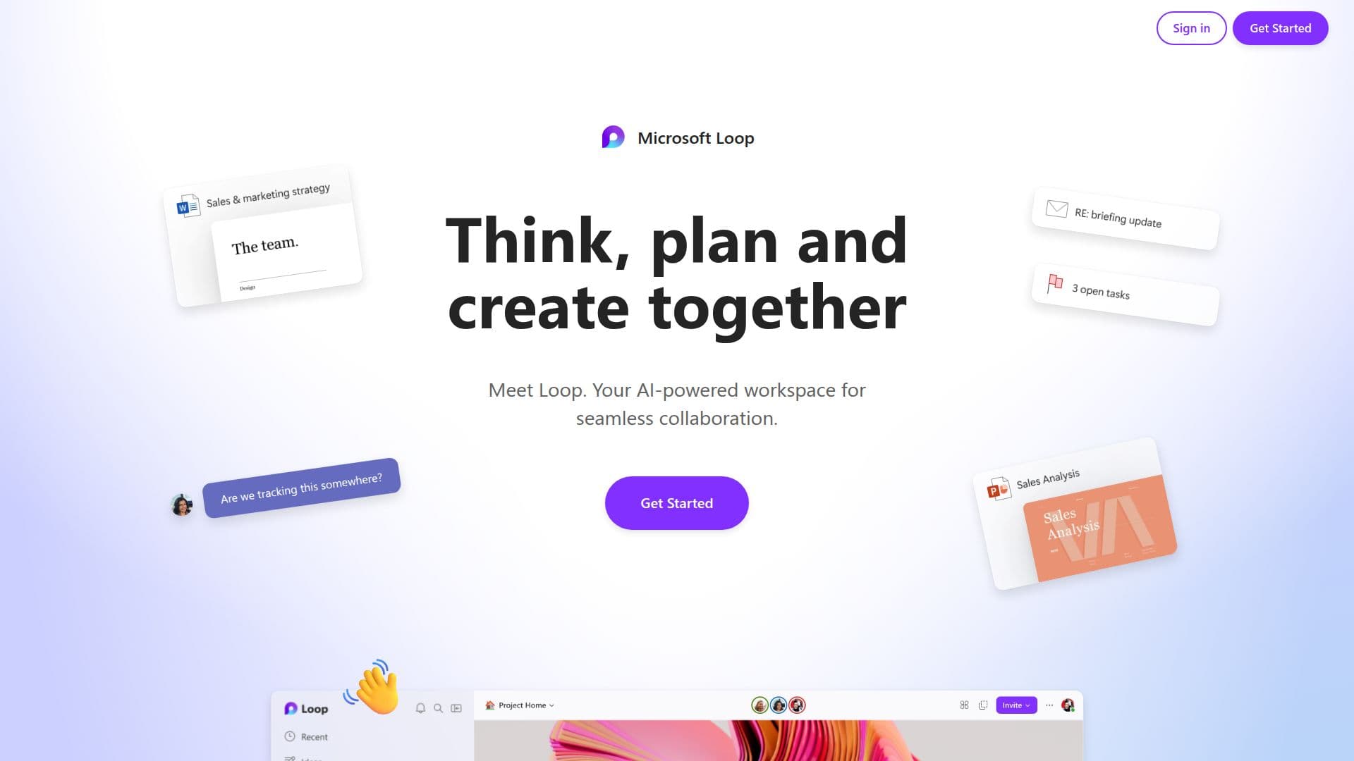 Скриншот Microsoft Loop