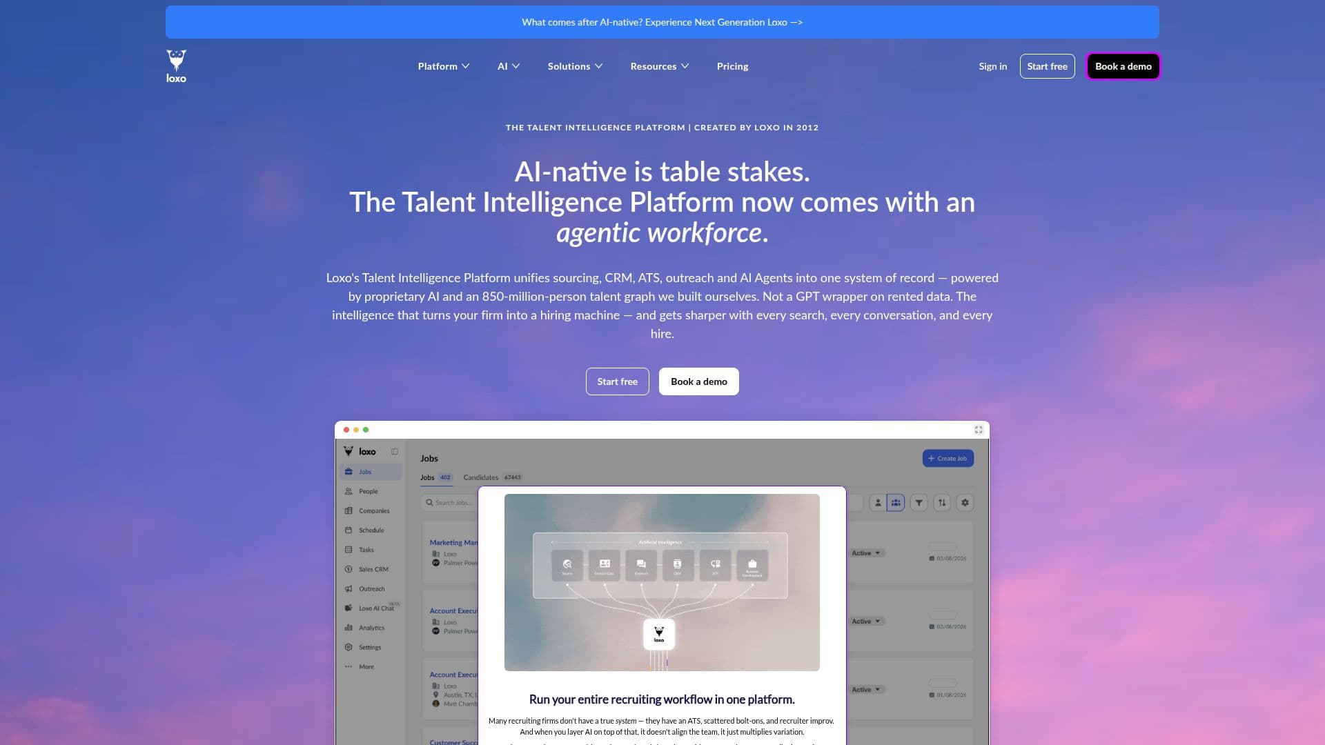 Loxo: AI Recruiting Platform screenshot
