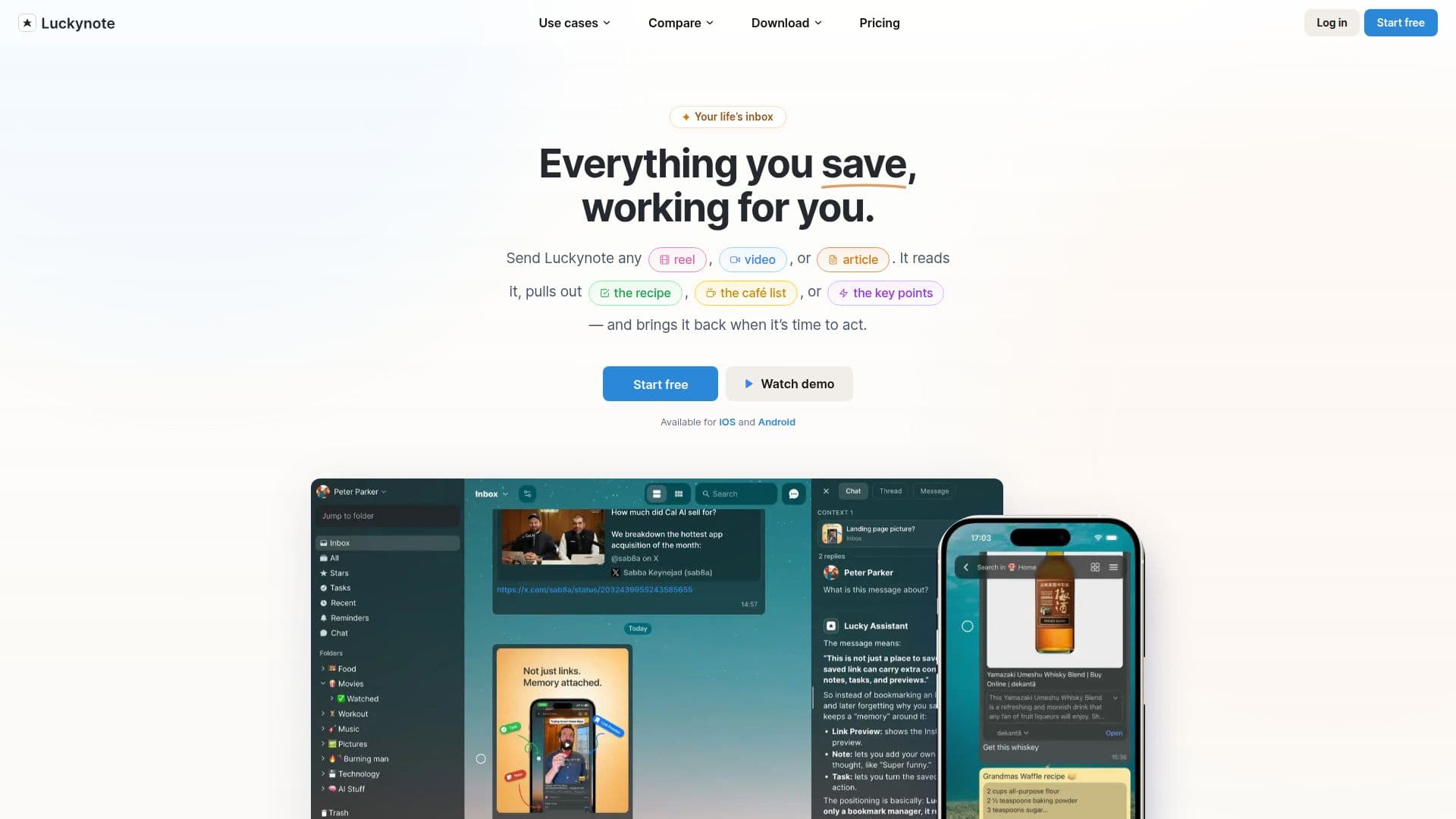 Luckynote screenshot