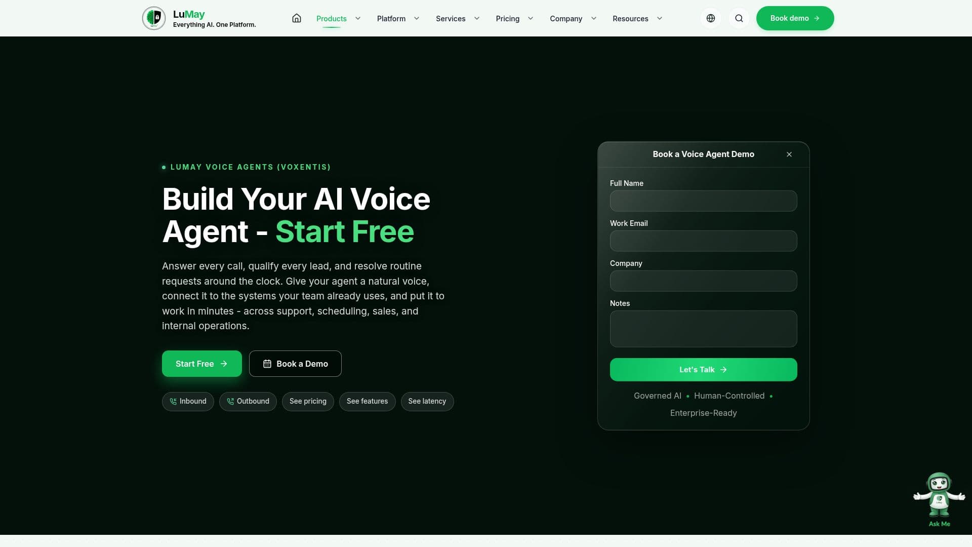 LuMay Voice Agent screenshot
