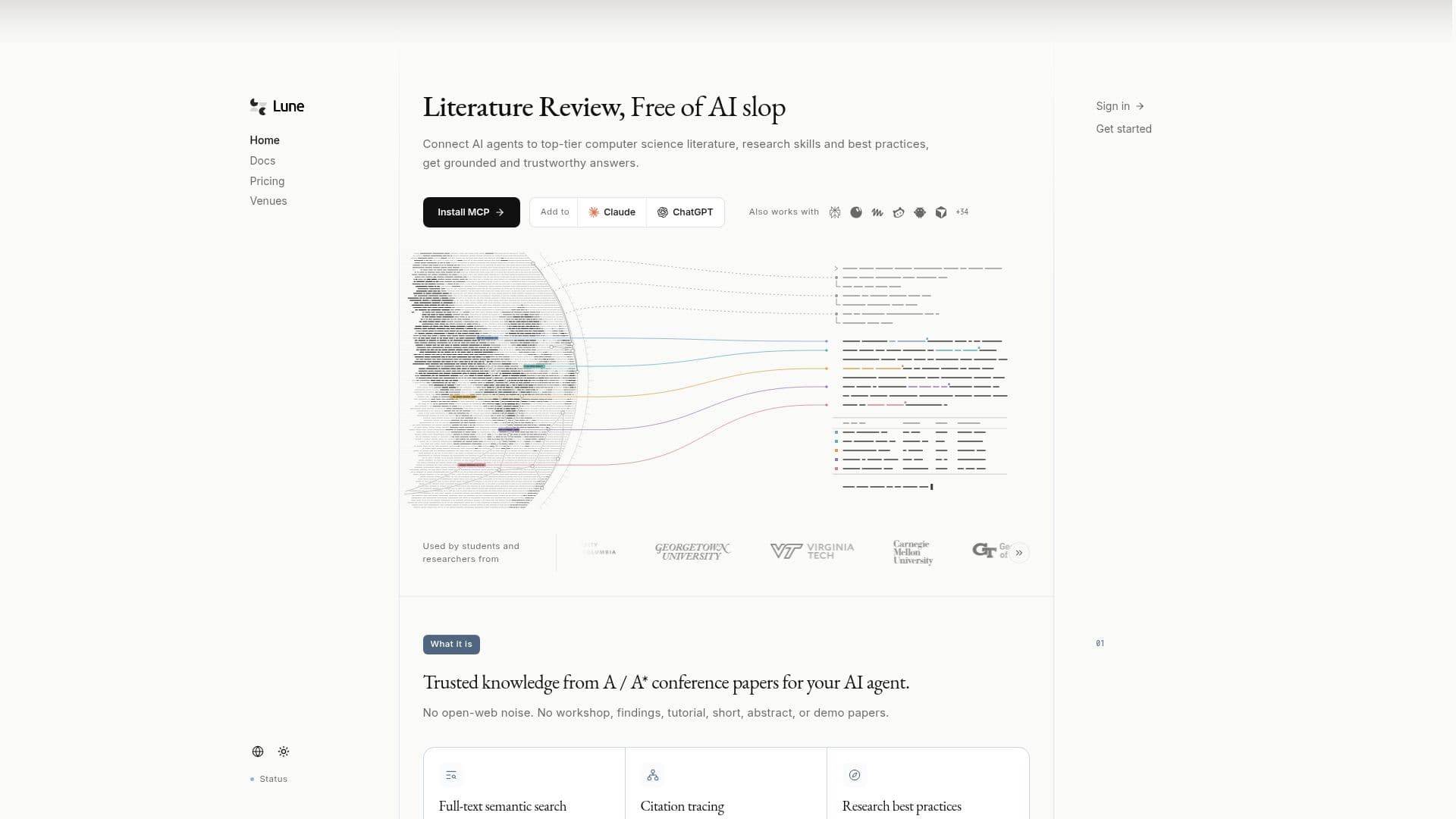Lune Research screenshot