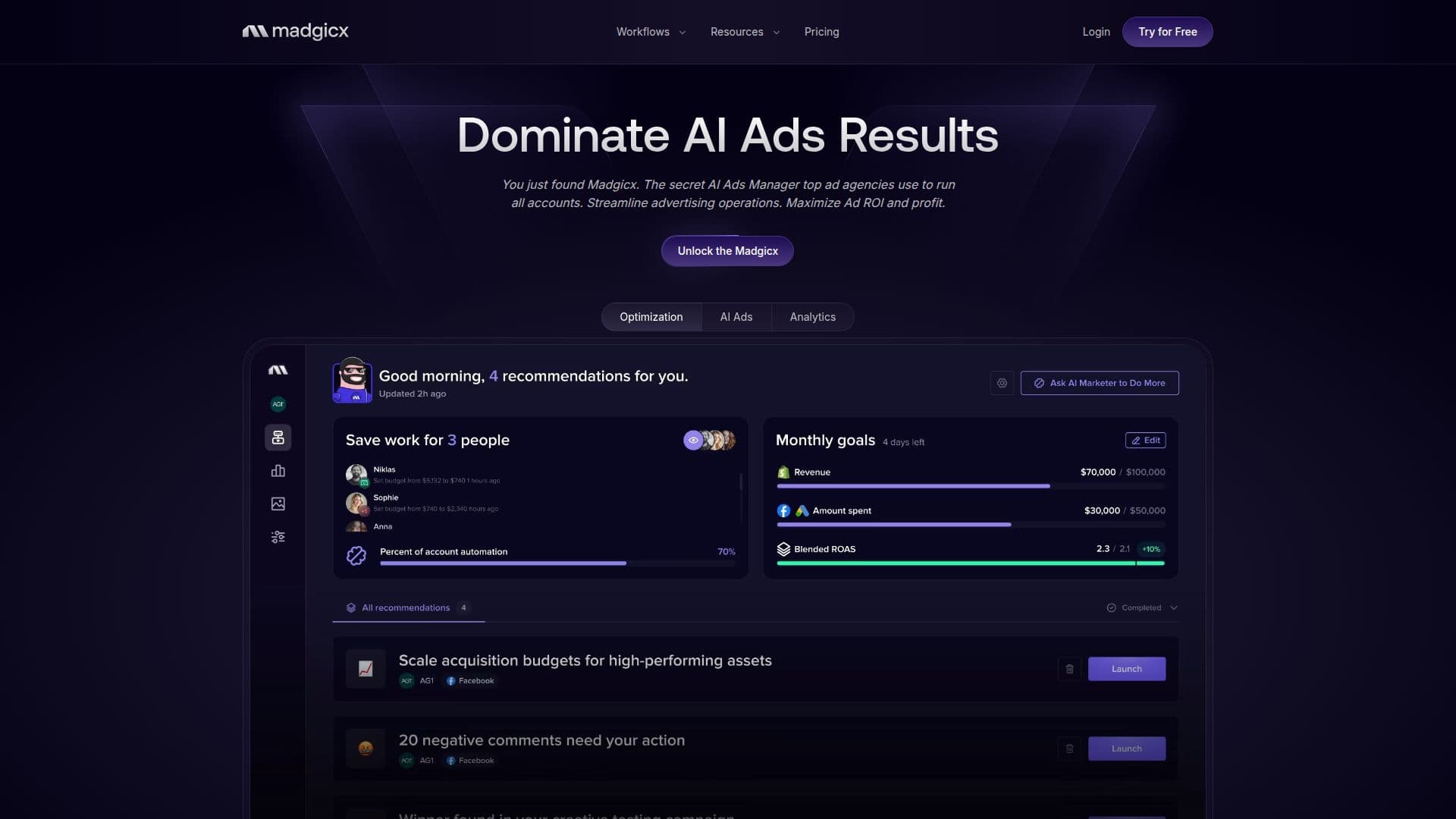 Madgicx screenshot