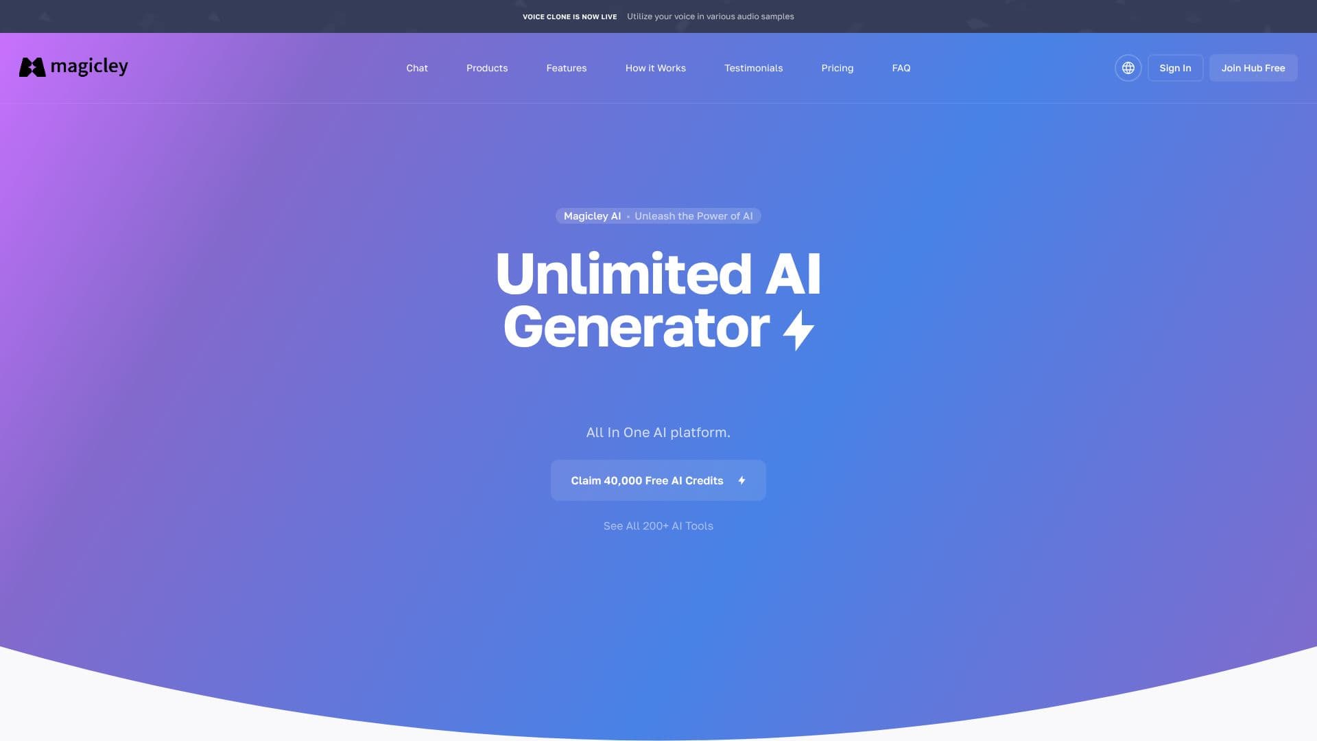 Screenshot von Magicley AI: All-in-One AI-Plattform
