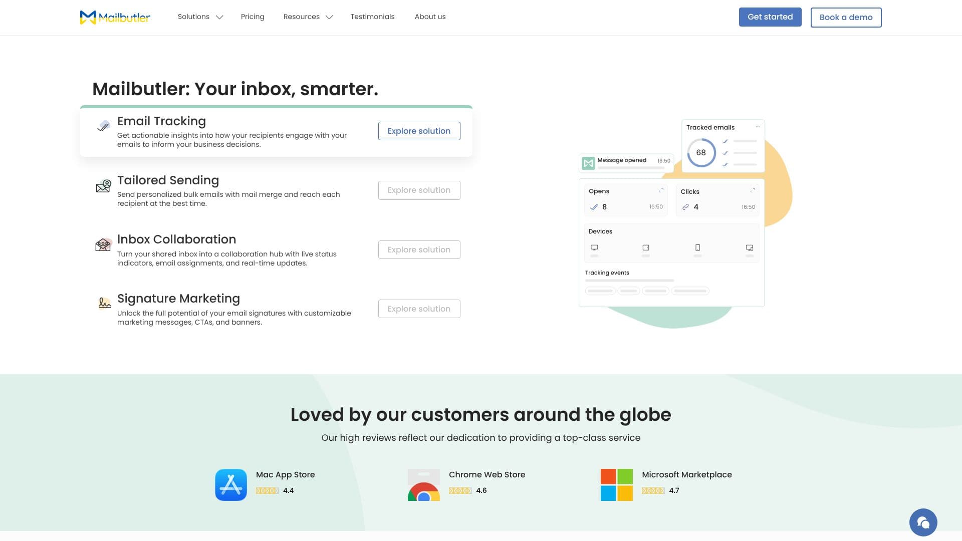 Tangkapan layar Mailbutler