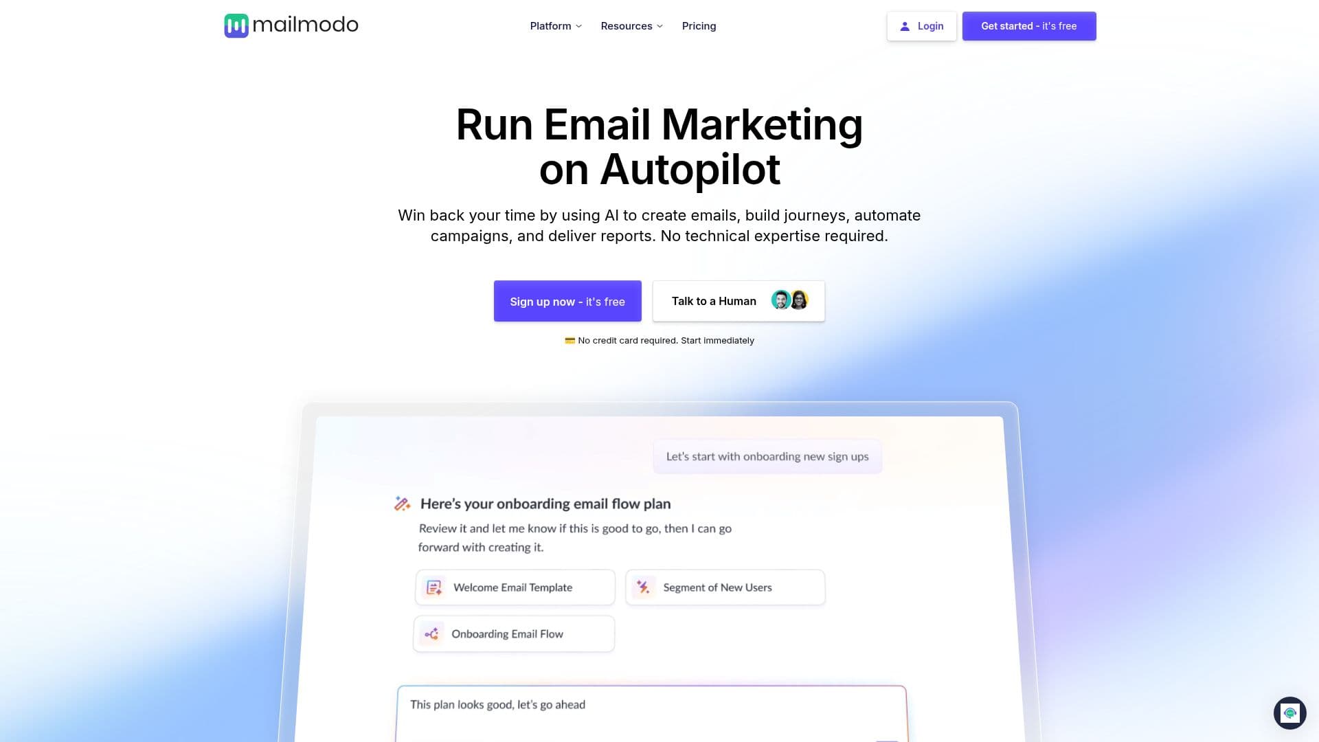Mailmodo screenshot