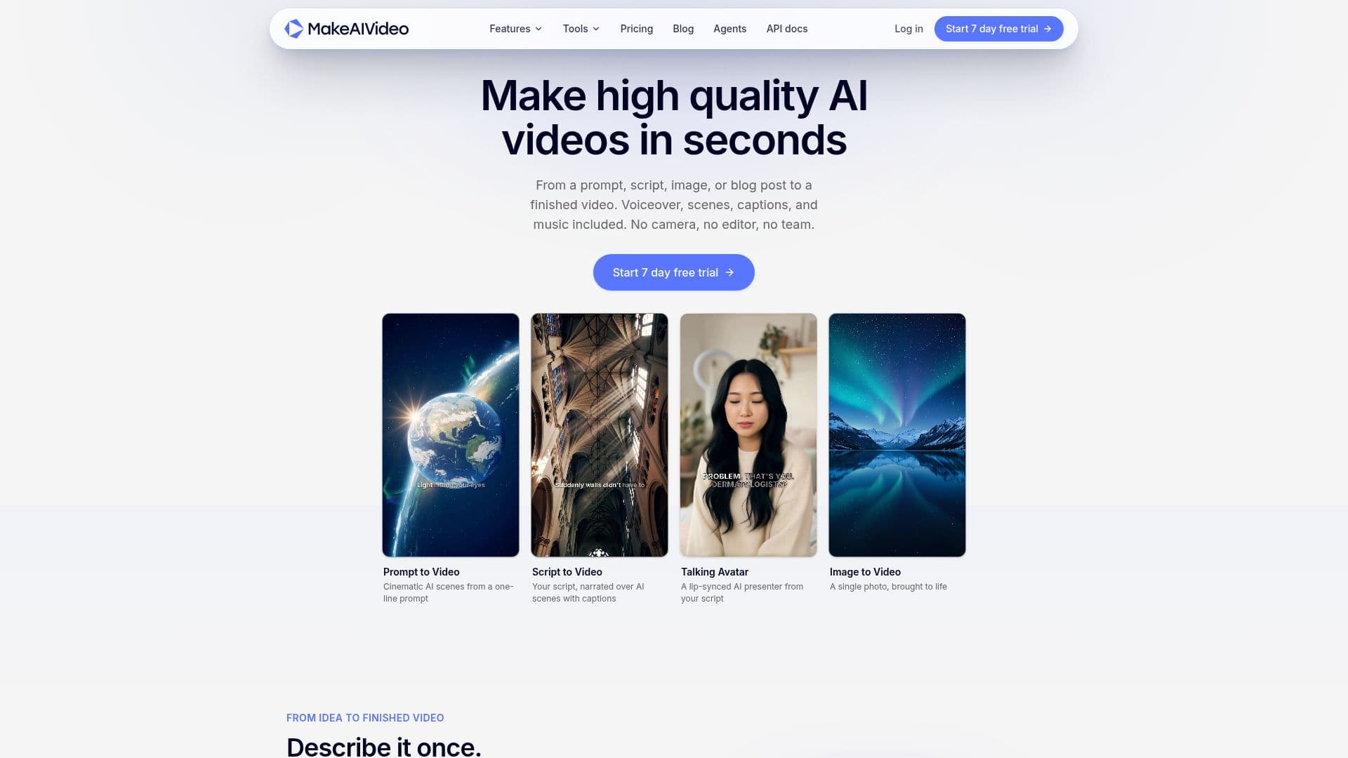 Screenshot von MakeAIVideo: KI-Video-Generator