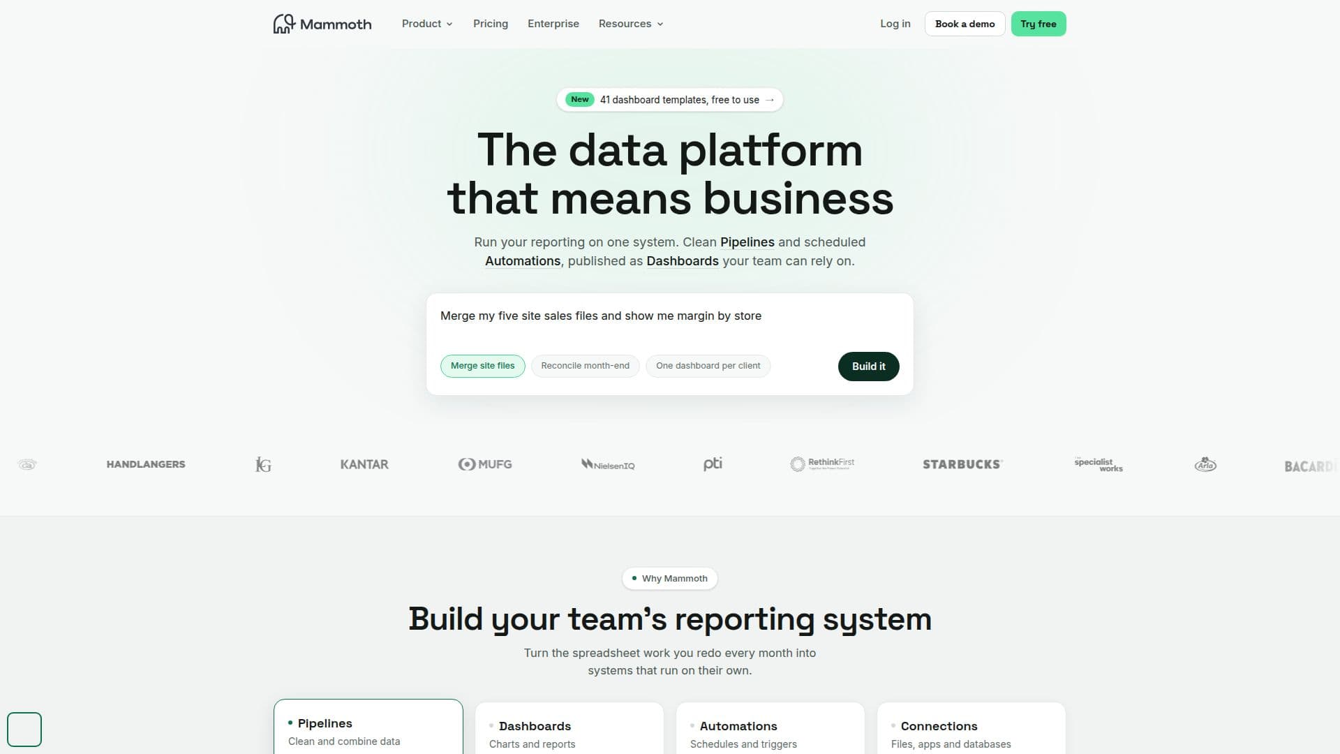 Mammoth Analytics screenshot