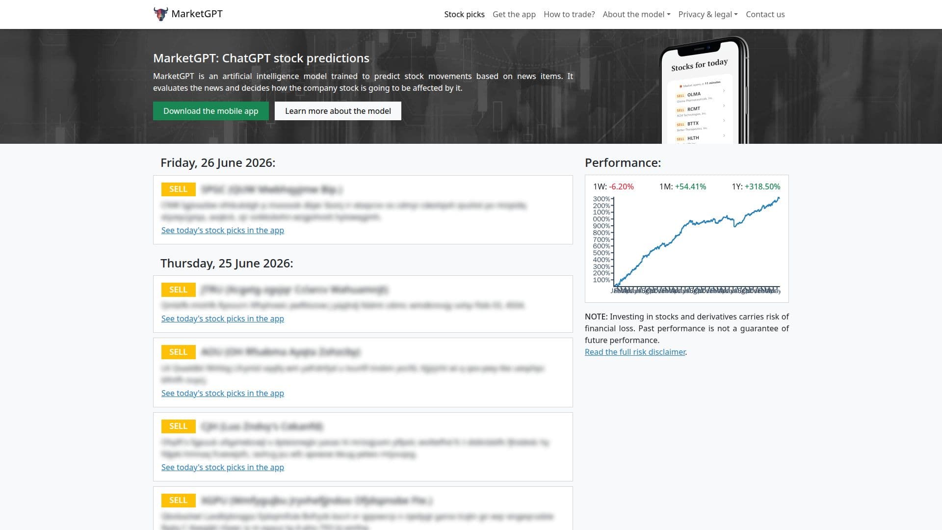 Screenshot von MarketGPT
