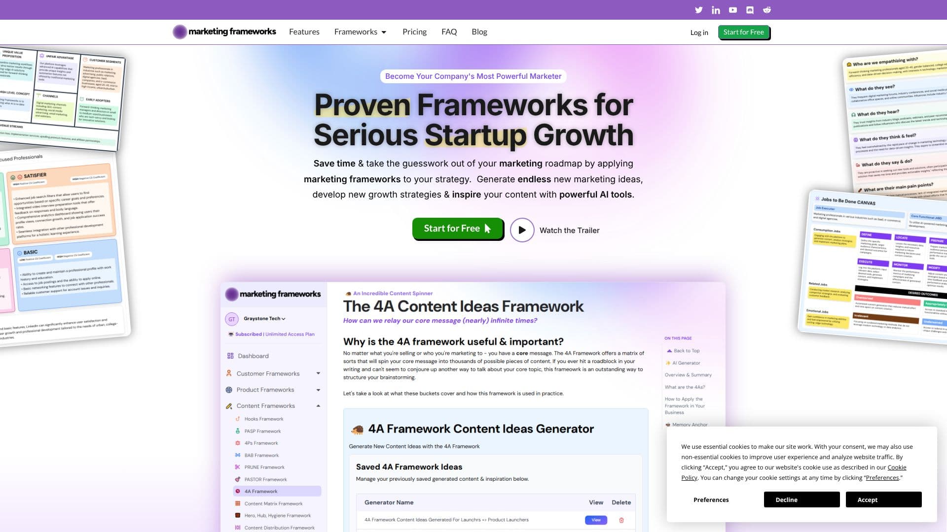 Marketing Frameworks screenshot