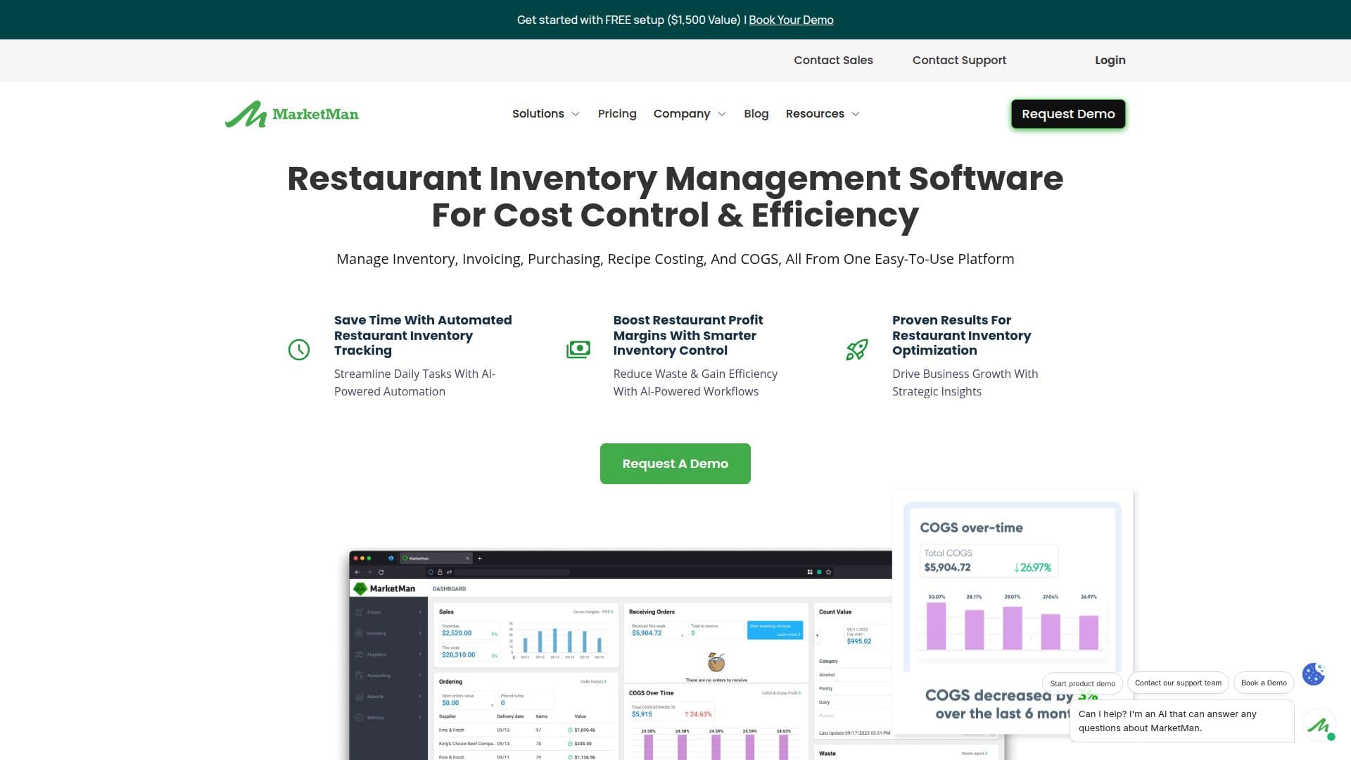 Software de Gestión de Restaurantes MarketMan screenshot