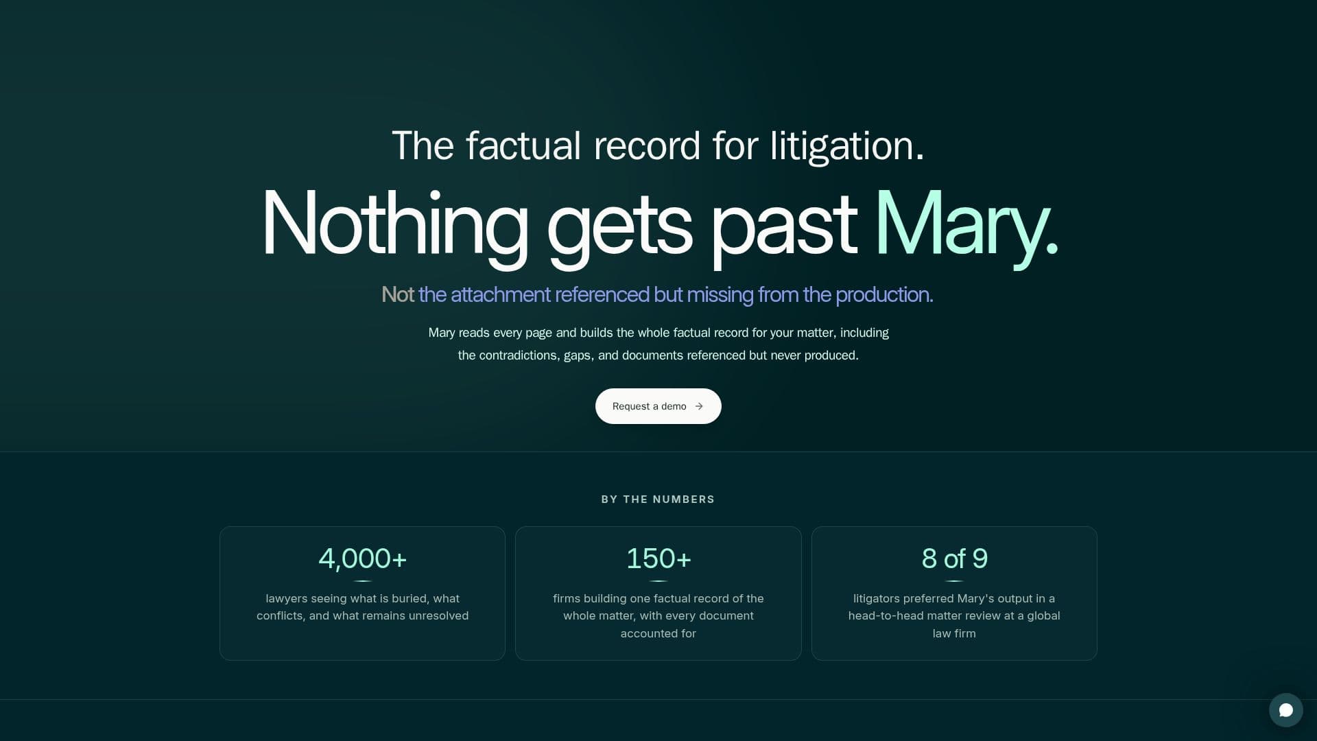 Mary Technology Litigation Management screenshot