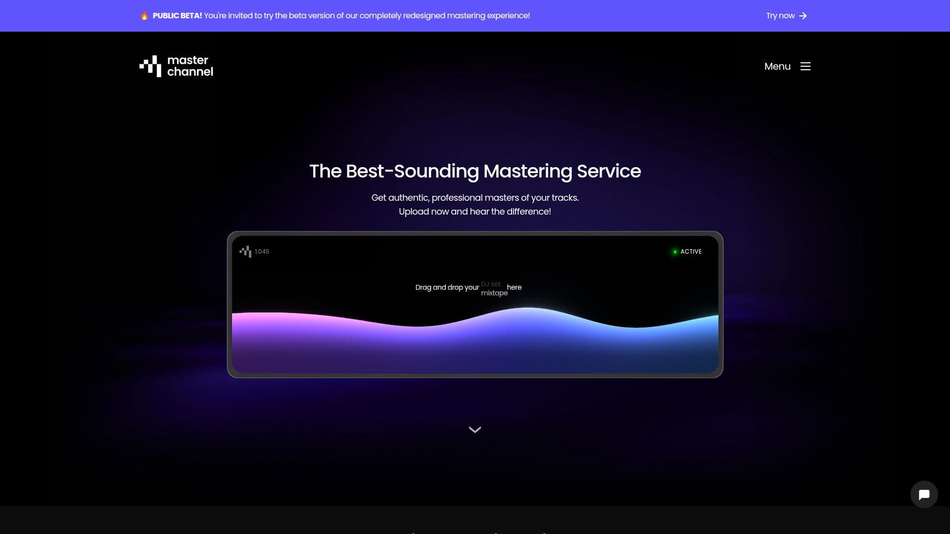 Masterchannel Mastering-Service screenshot