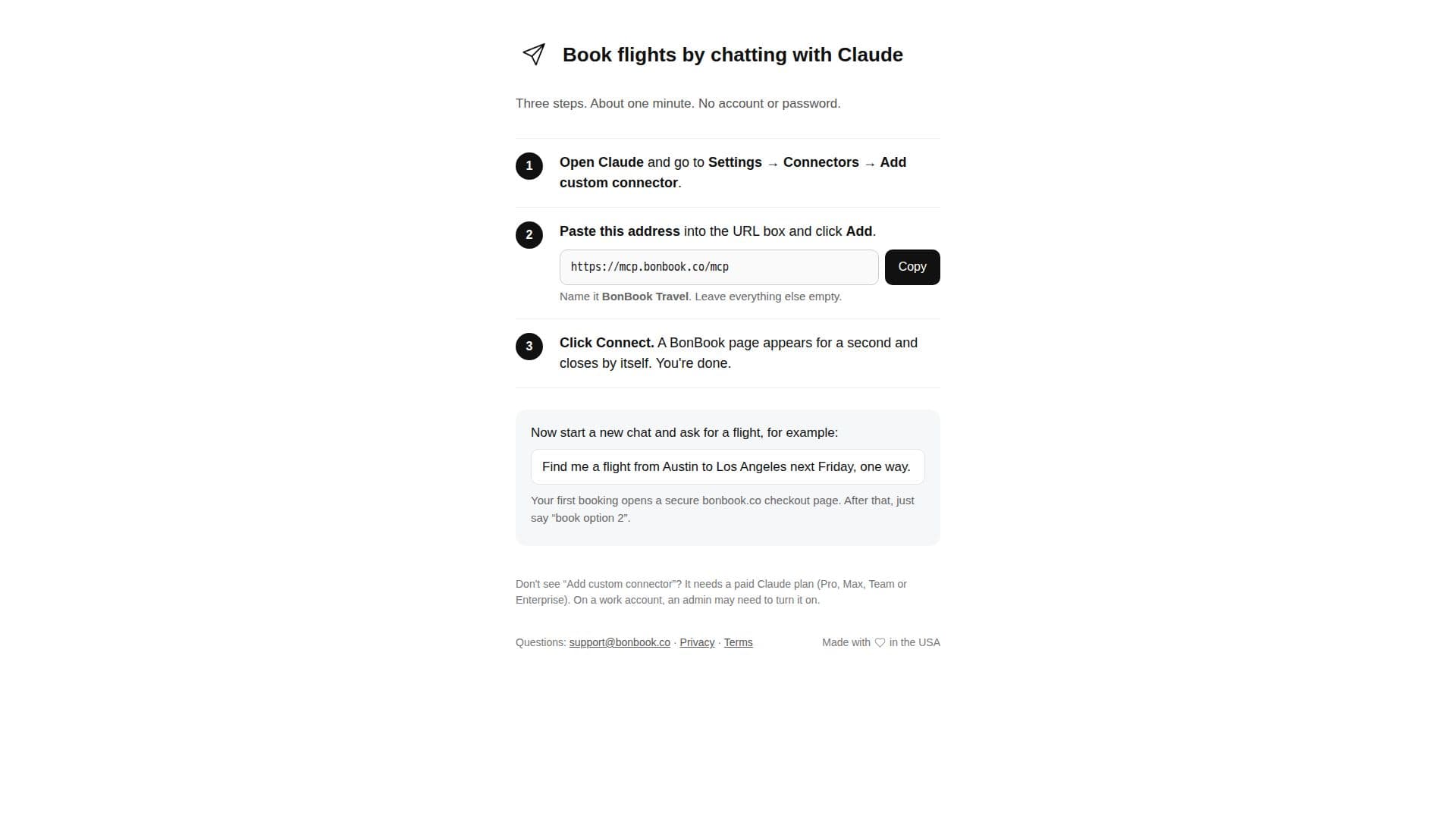Screenshot von BonBook Travel