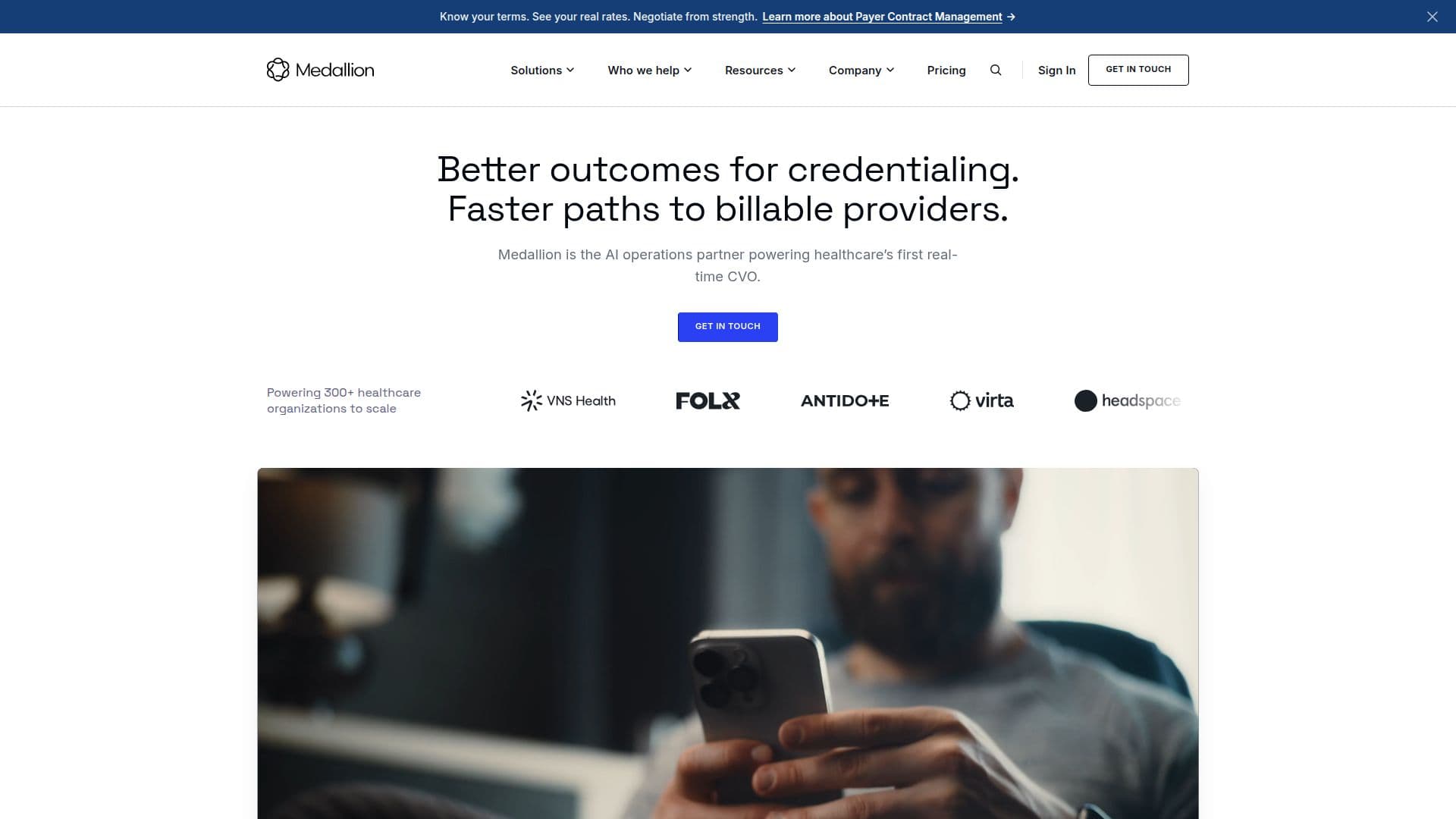 Medallion Credentialing Platform screenshot