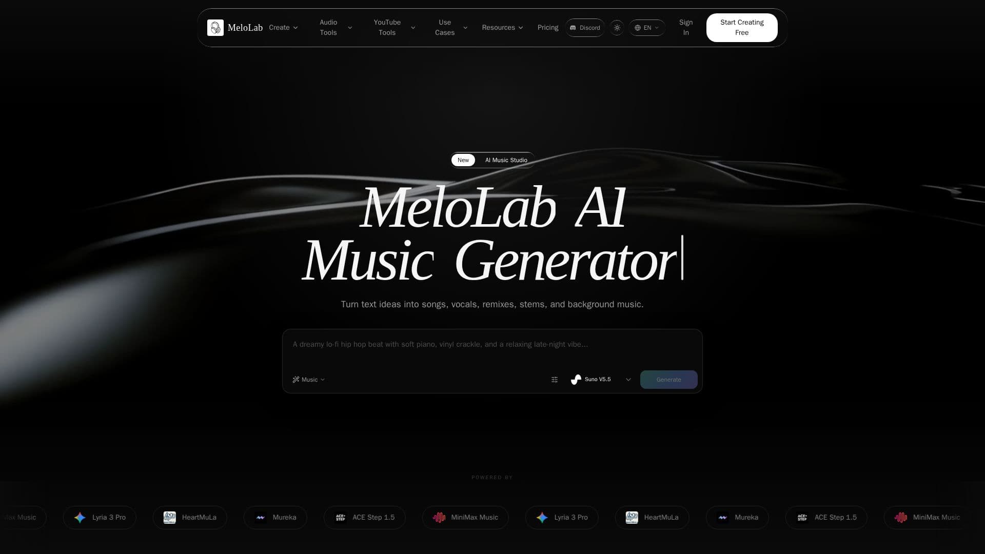 Screenshot von MeloLab