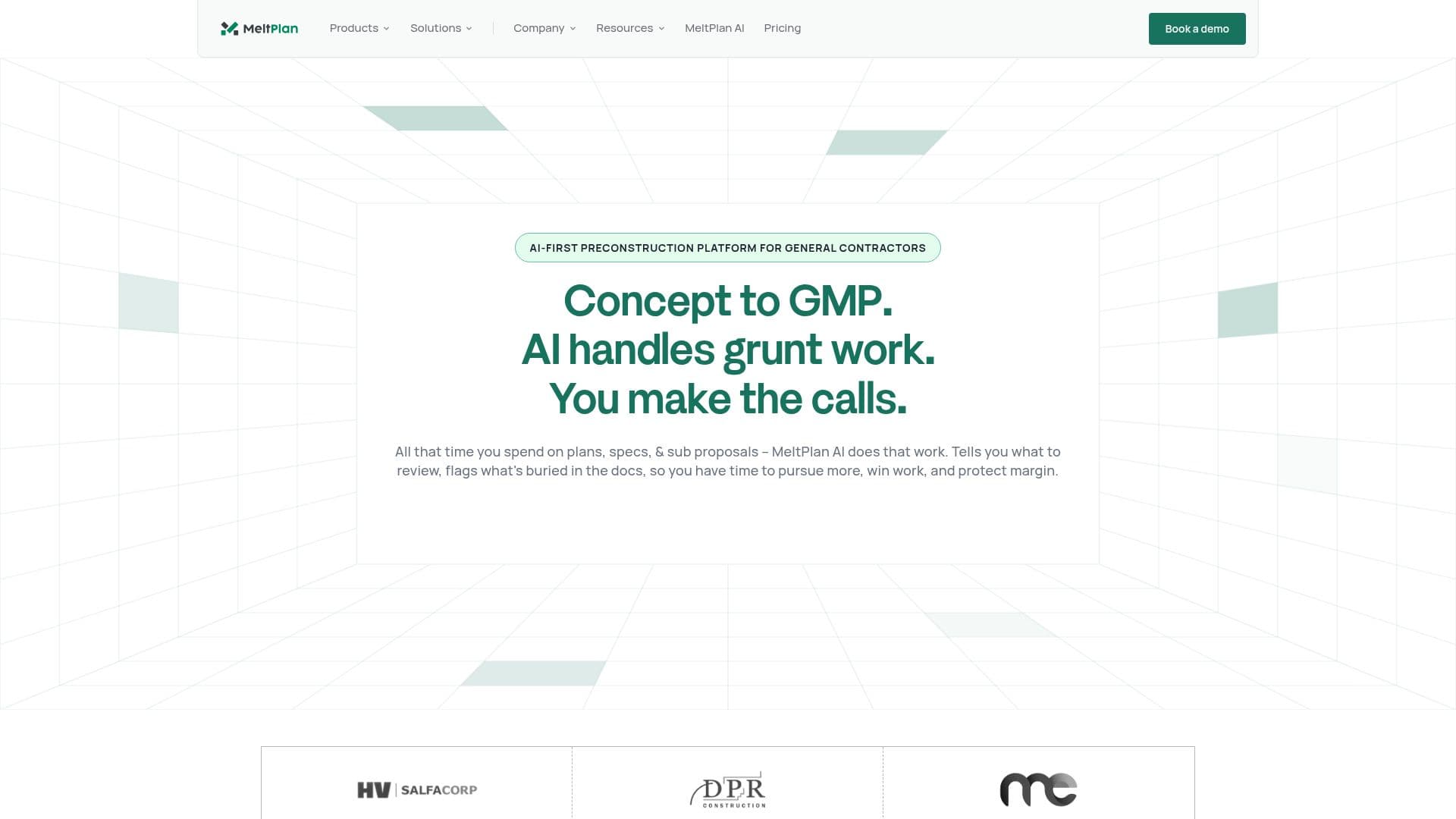 MeltPlan: KI-gestützte Preconstruction-Plattform screenshot