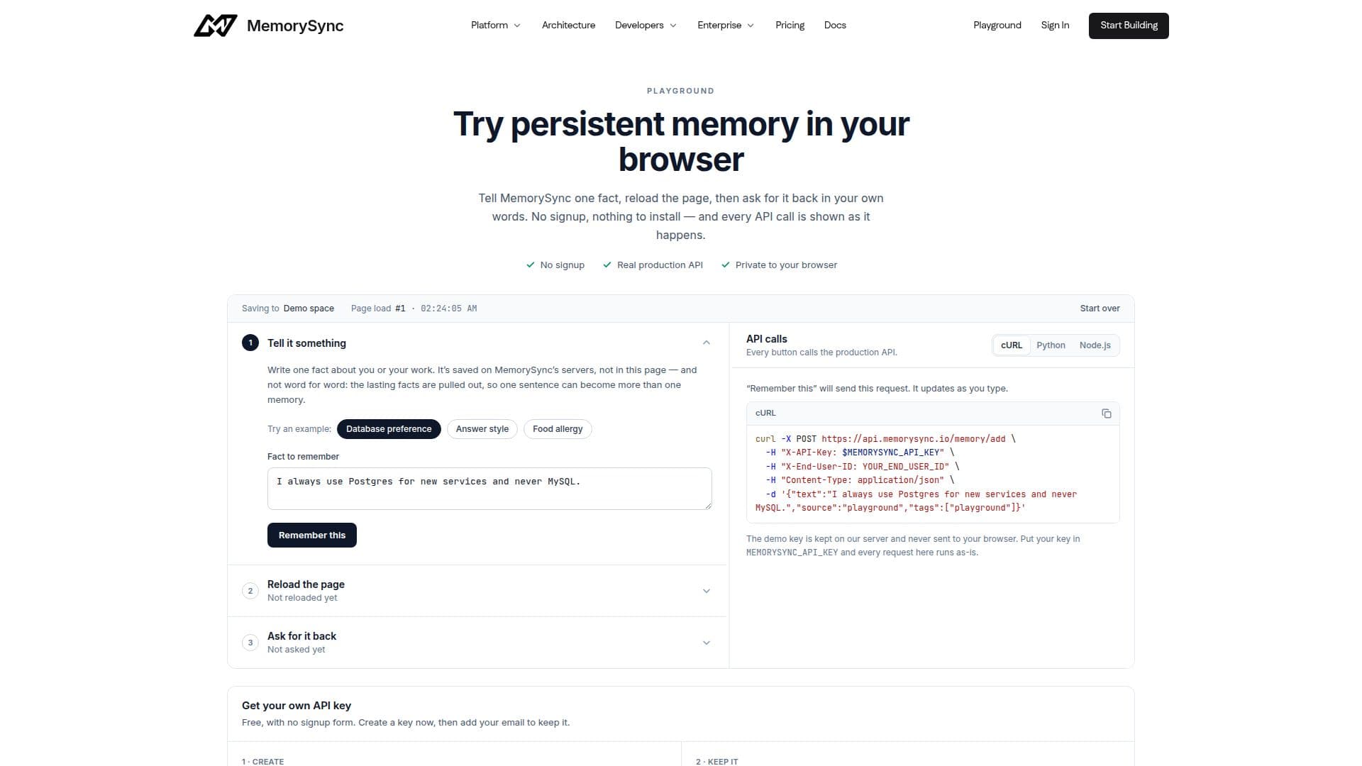 MemorySync screenshot