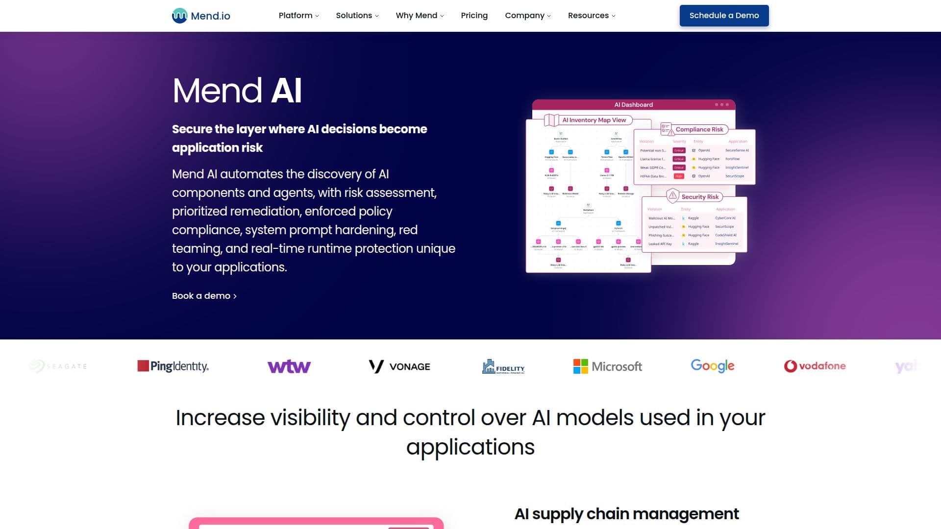 Mend AI screenshot