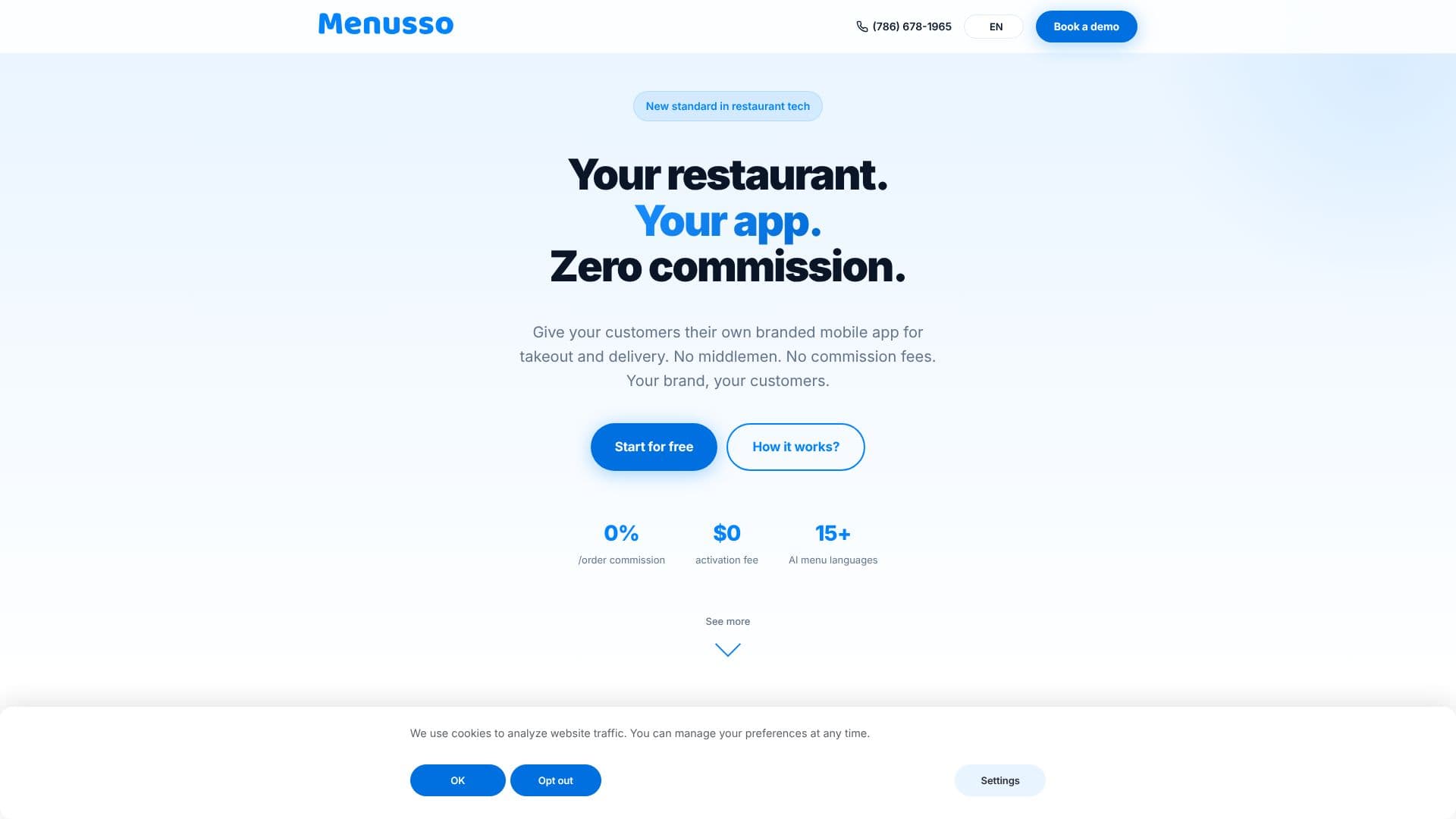 لقطة شاشة لـ تطبيق مطاعم Menusso