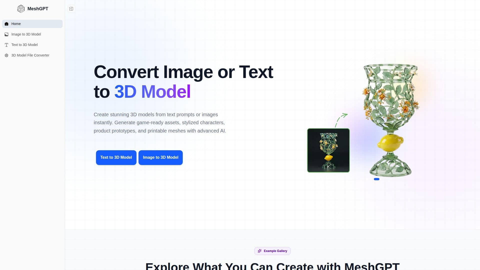MeshGPT screenshot