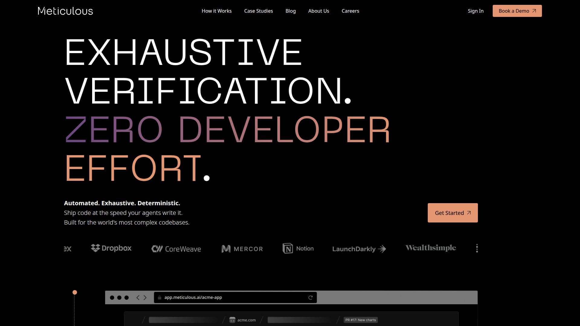 Meticulous AI - Automatisiertes Frontend-Testing screenshot