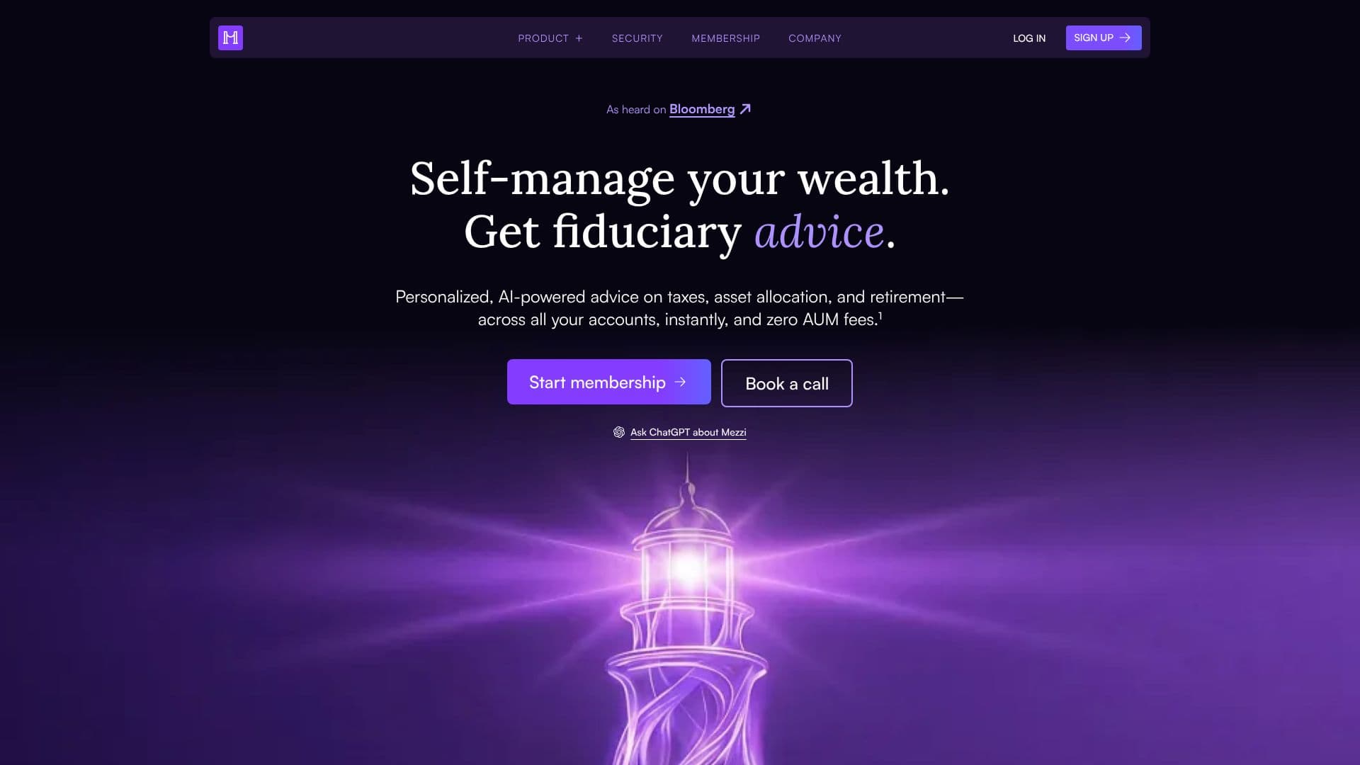 Mezzi AI 자산 관리 스크린샷