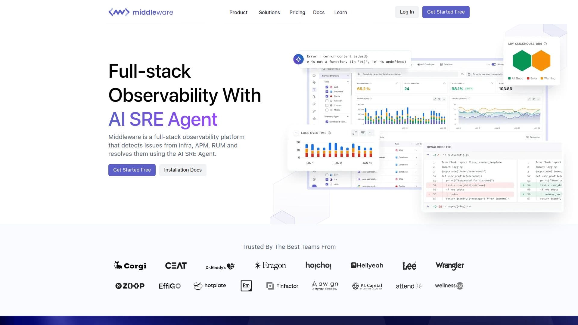Screenshot von Middleware