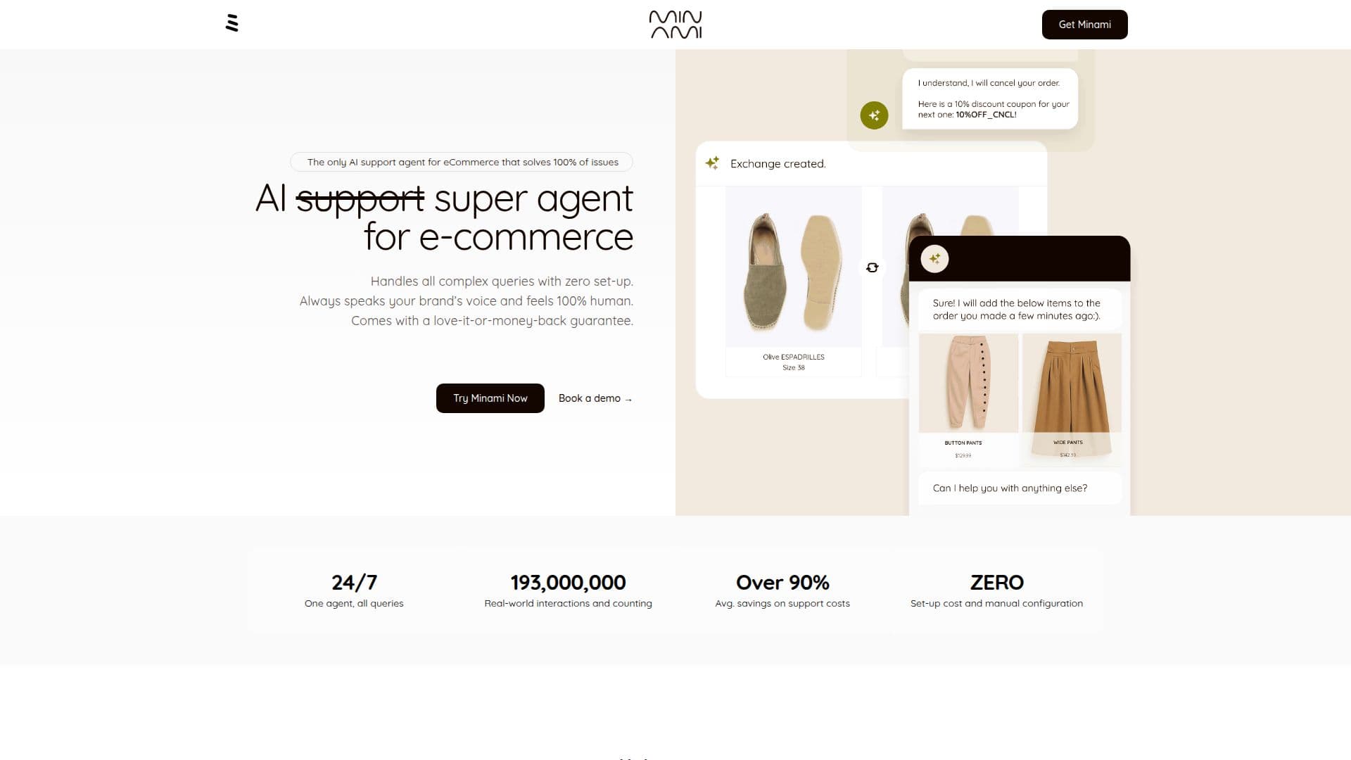 Minami Autonomous AI Agent for eCommerce screenshot