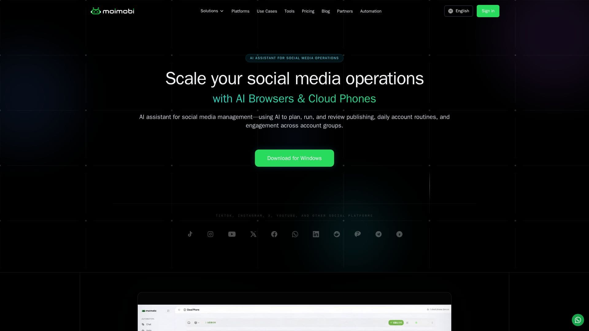 Screenshot von Moimobi Cloud Phone & AI Browsers