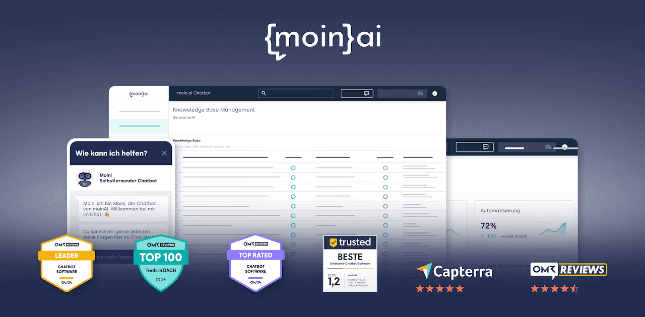 منصة خدمة العملاء moinAI screenshot
