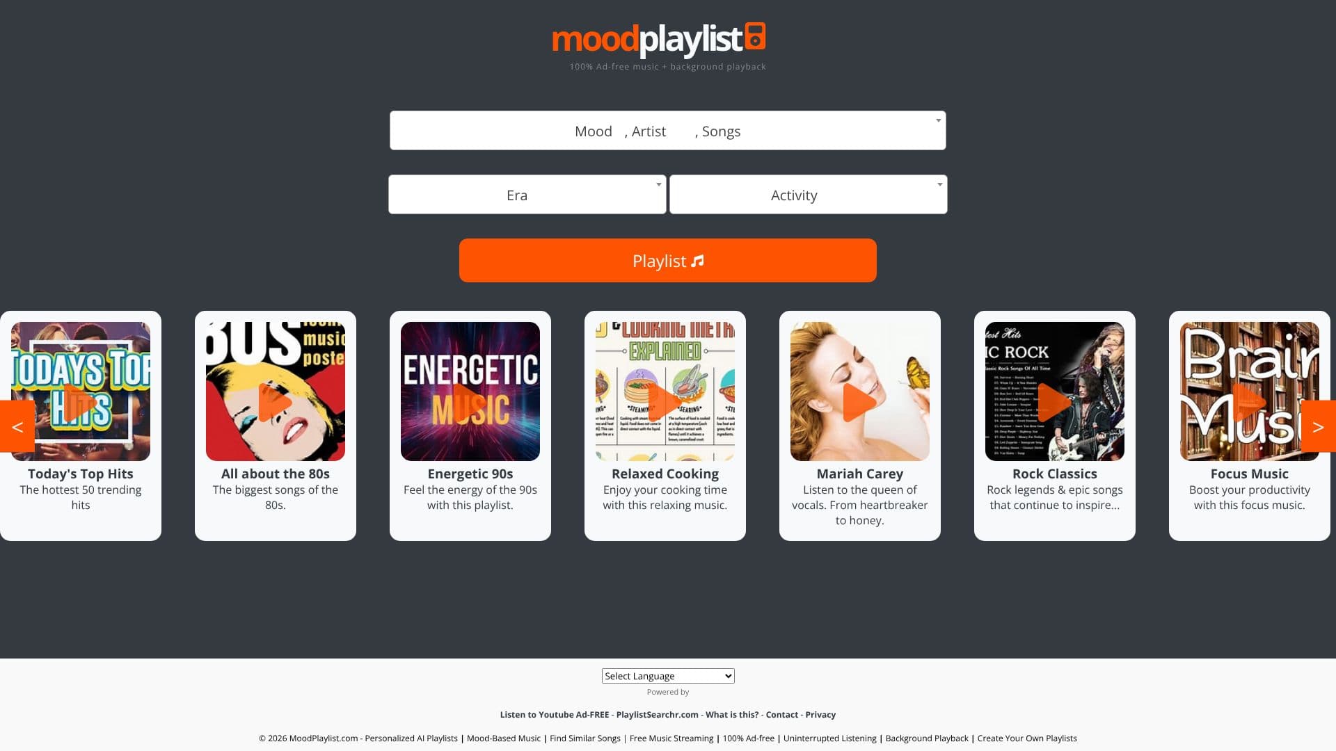 Скриншот MOODPlaylist