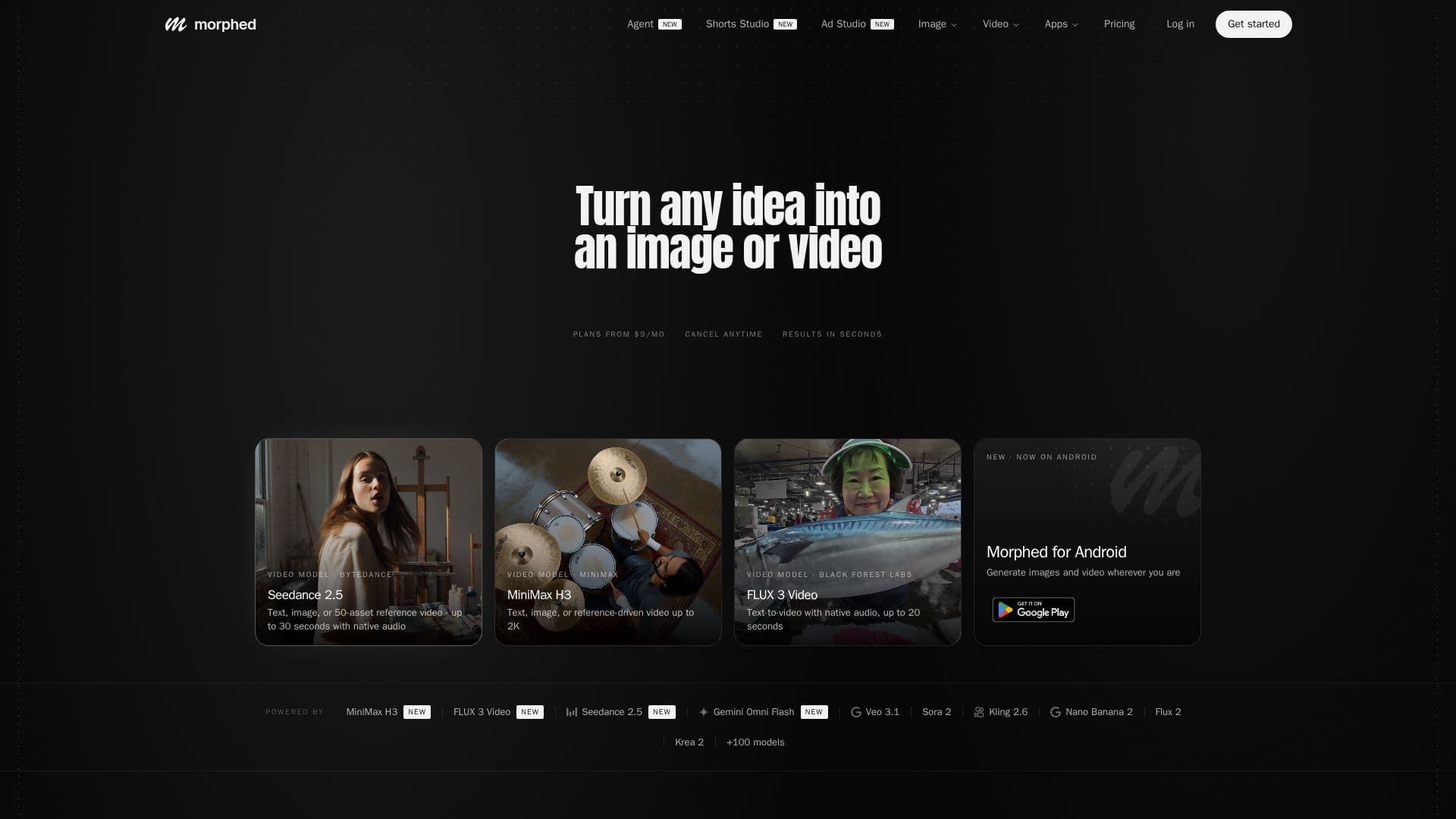 Morphed — KI Bild- und Video-Generator screenshot