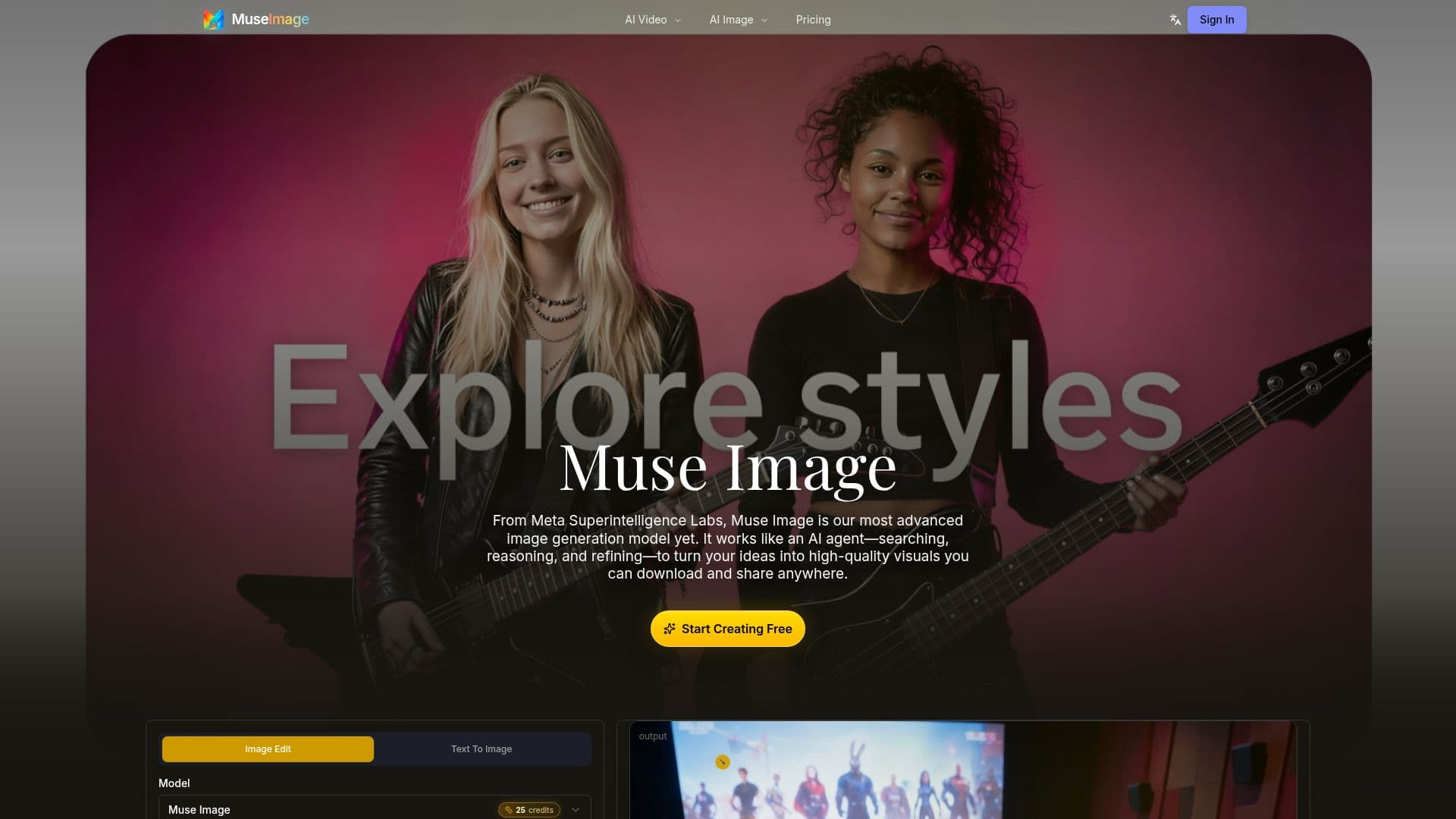 Capture d’écran de Muse Image