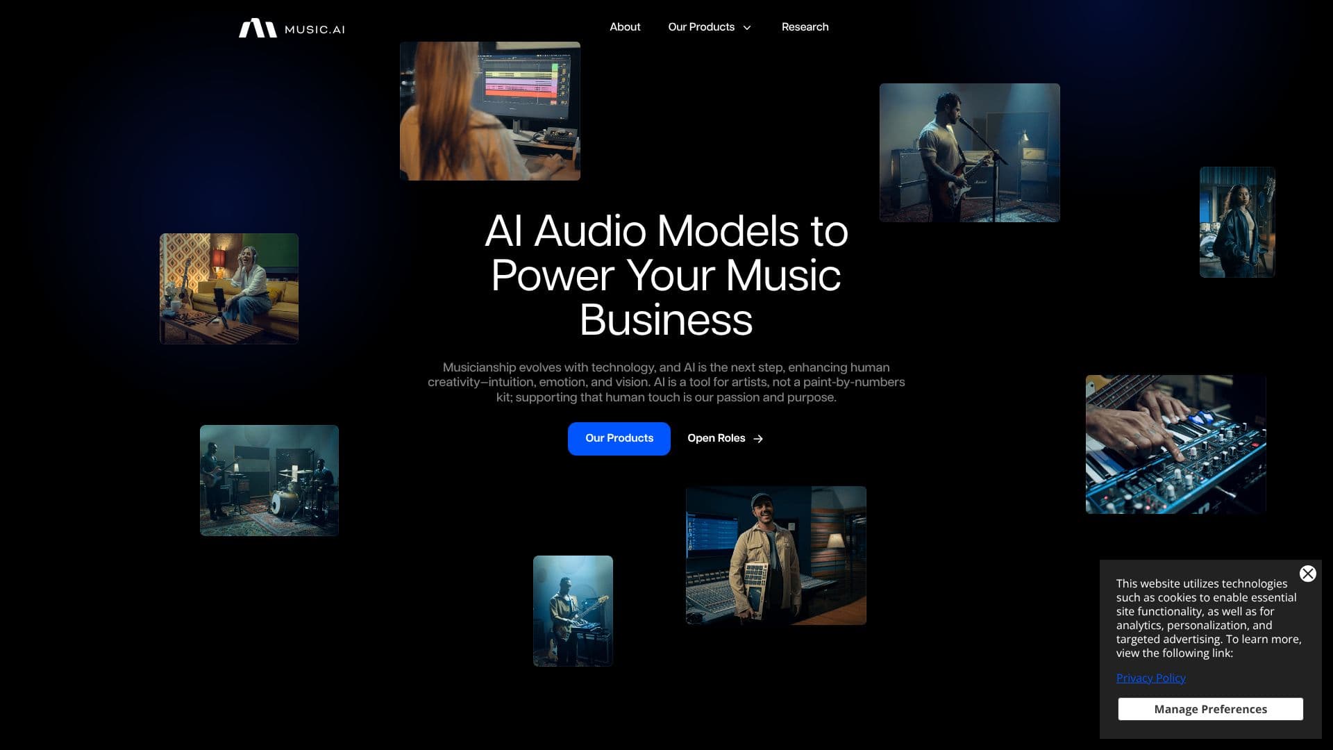 Tangkapan layar Music AI