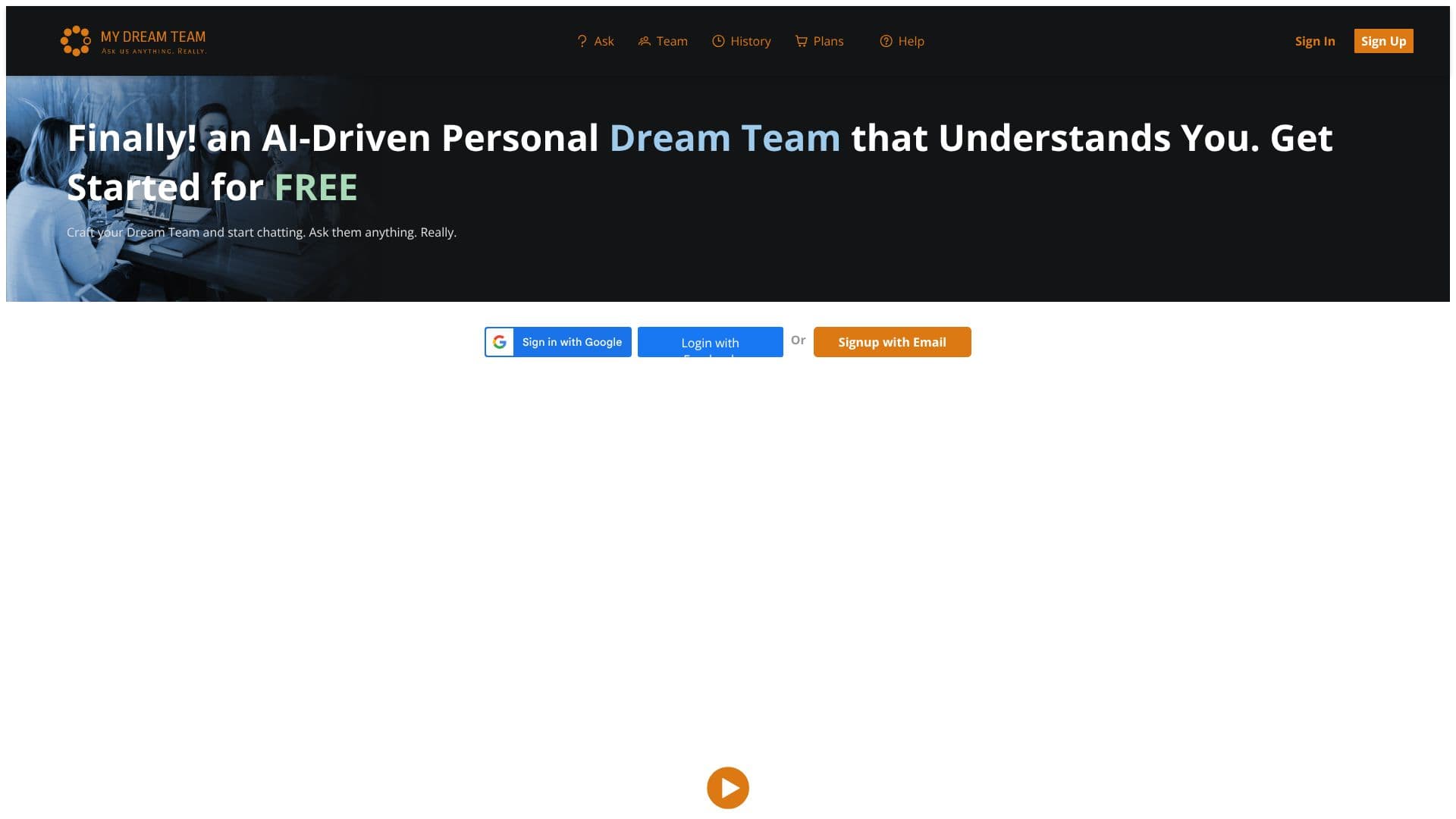 Screenshot von MyDreamTeam