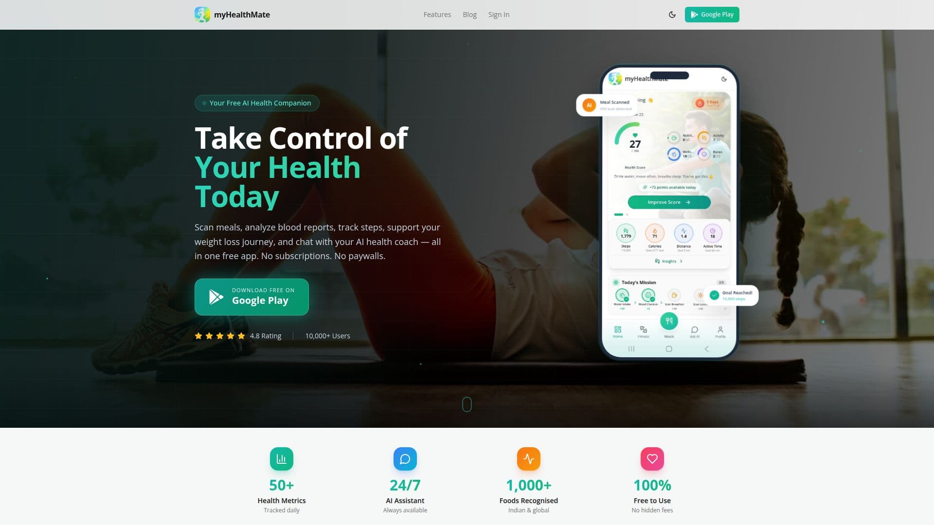 myHealthMate – Kostenloser KI-Gesundheitstracker screenshot