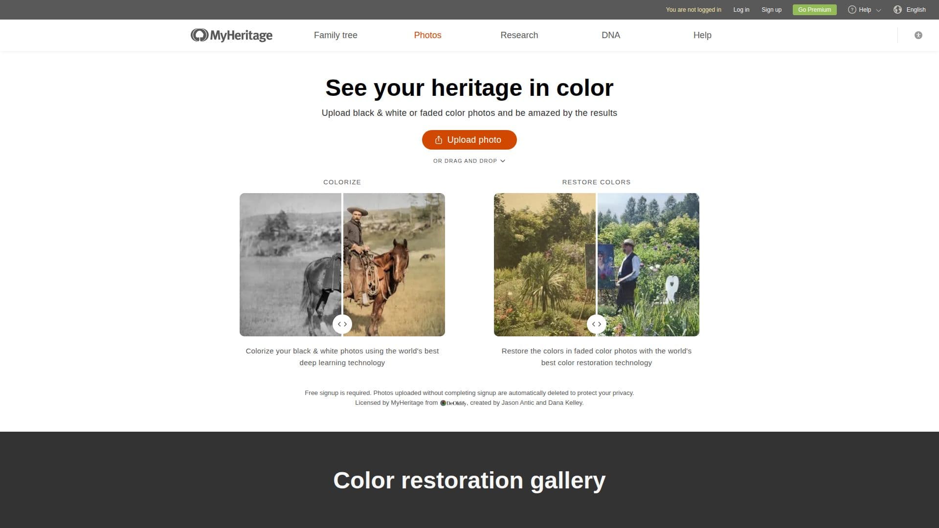 MyHeritage In Color 스크린샷
