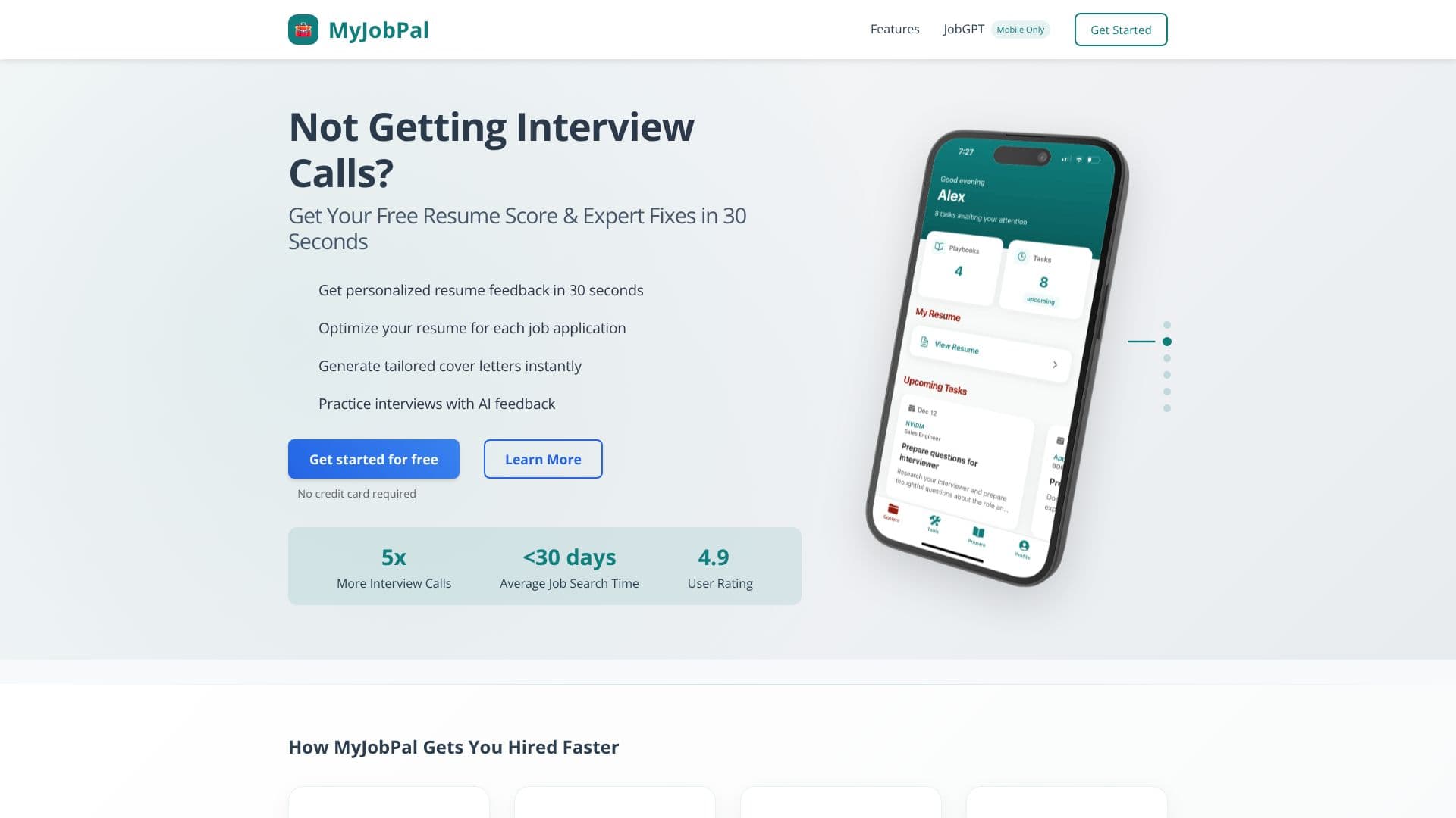 Capture d’écran de MyJobPal - Assistant d'emploi IA