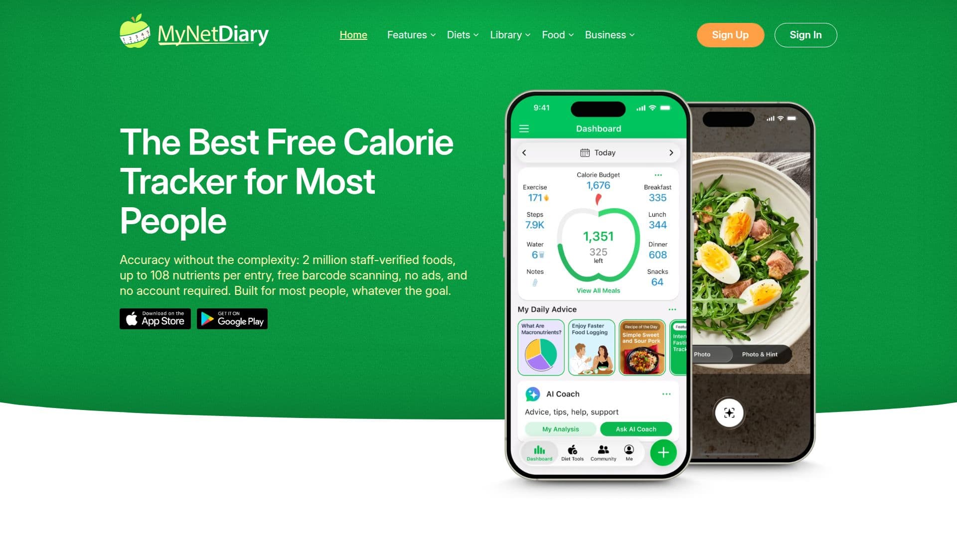 MyNetDiary: Kostenloser Kalorienzähler screenshot