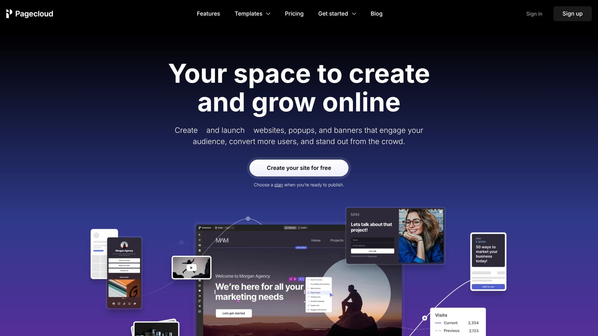 Capture d’écran de Pagecloud Website Builder
