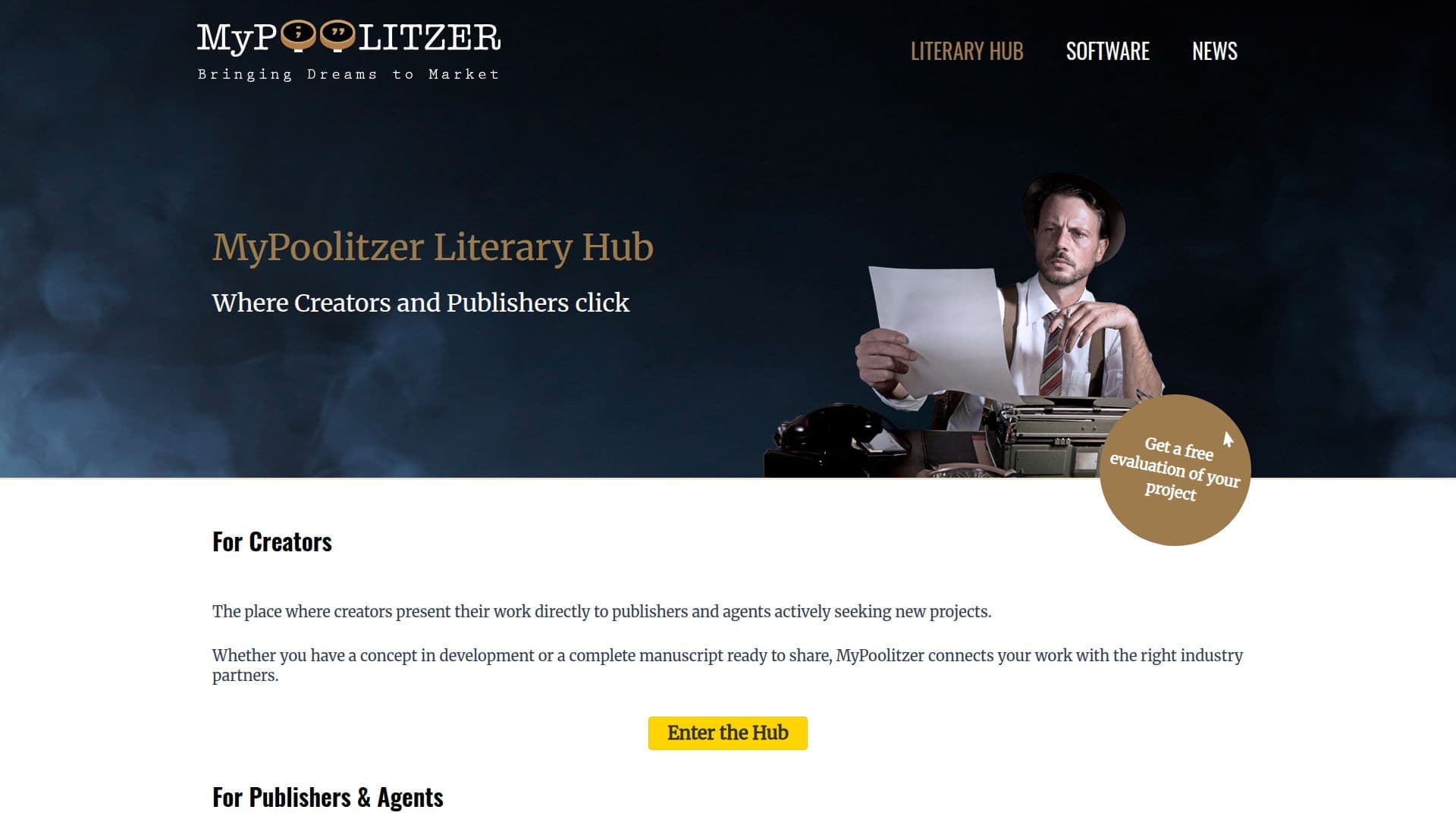 Tangkapan layar MyPoolitzer Literary Hub