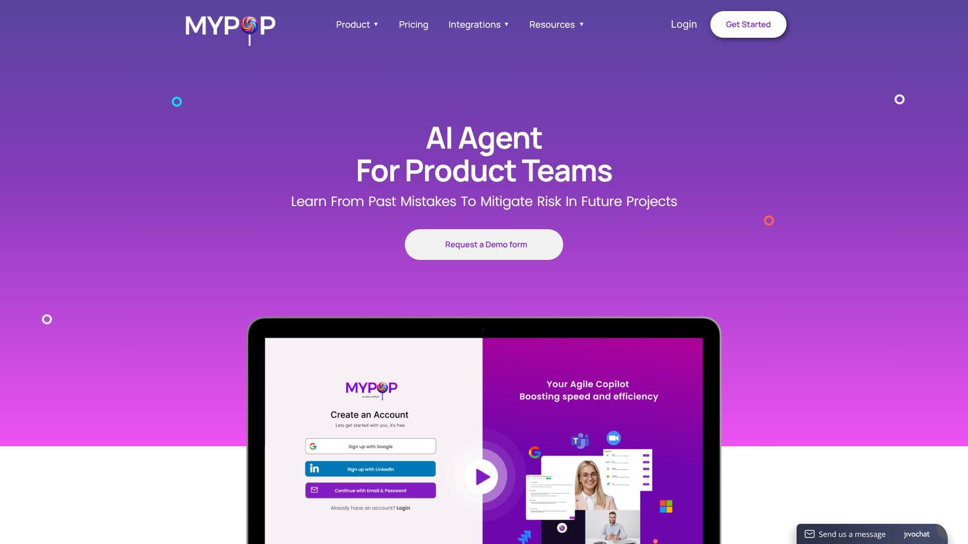 Capture d’écran de MYPOP AI