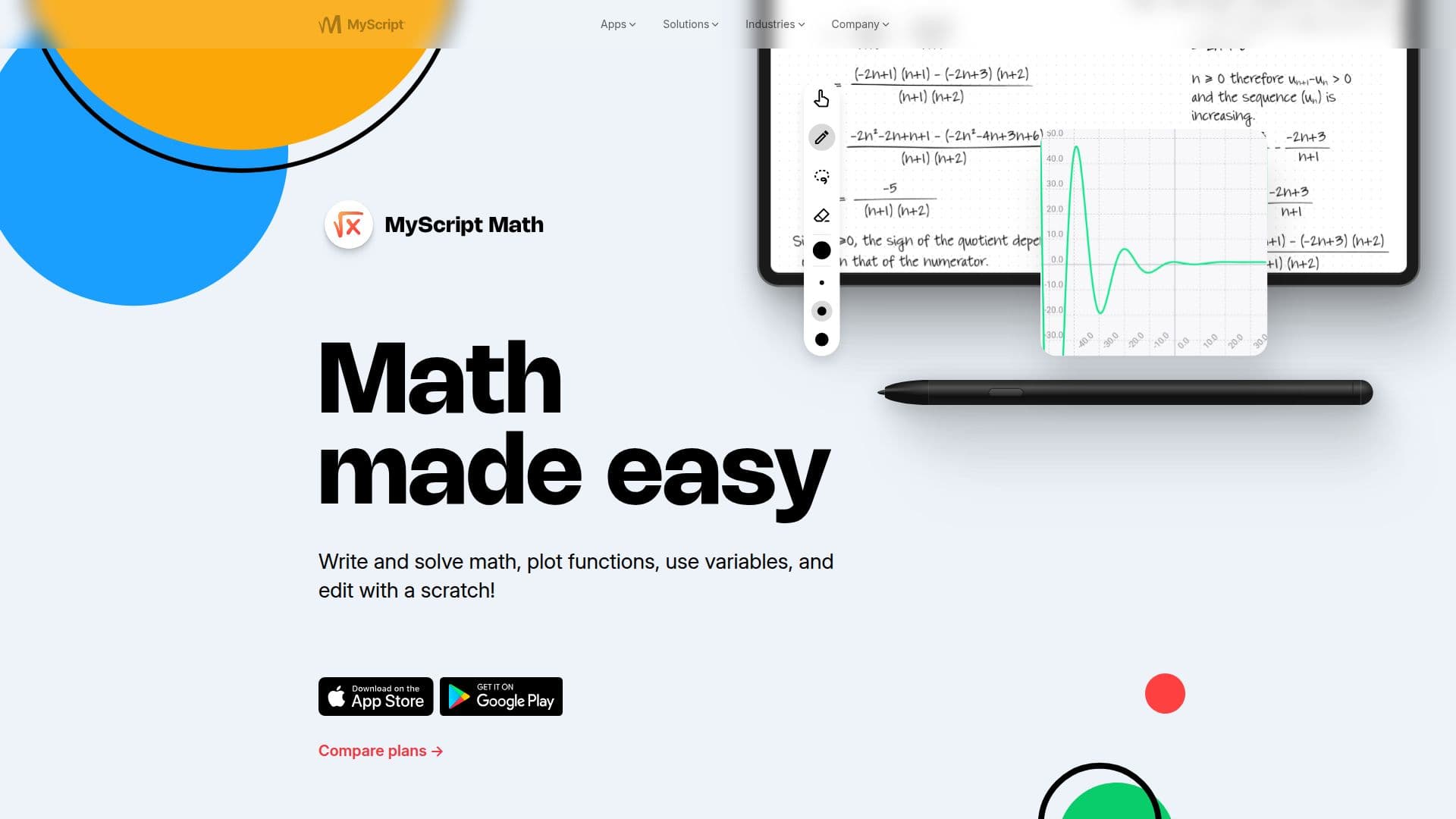 MyScript Math screenshot