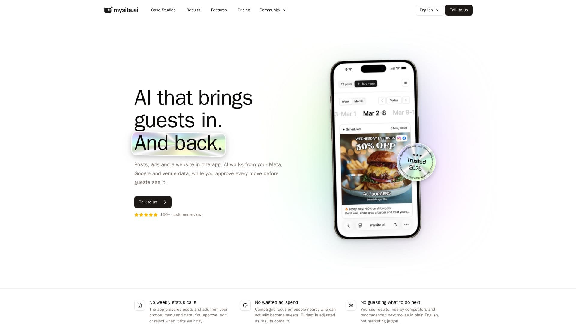 لقطة شاشة لـ mysite.ai