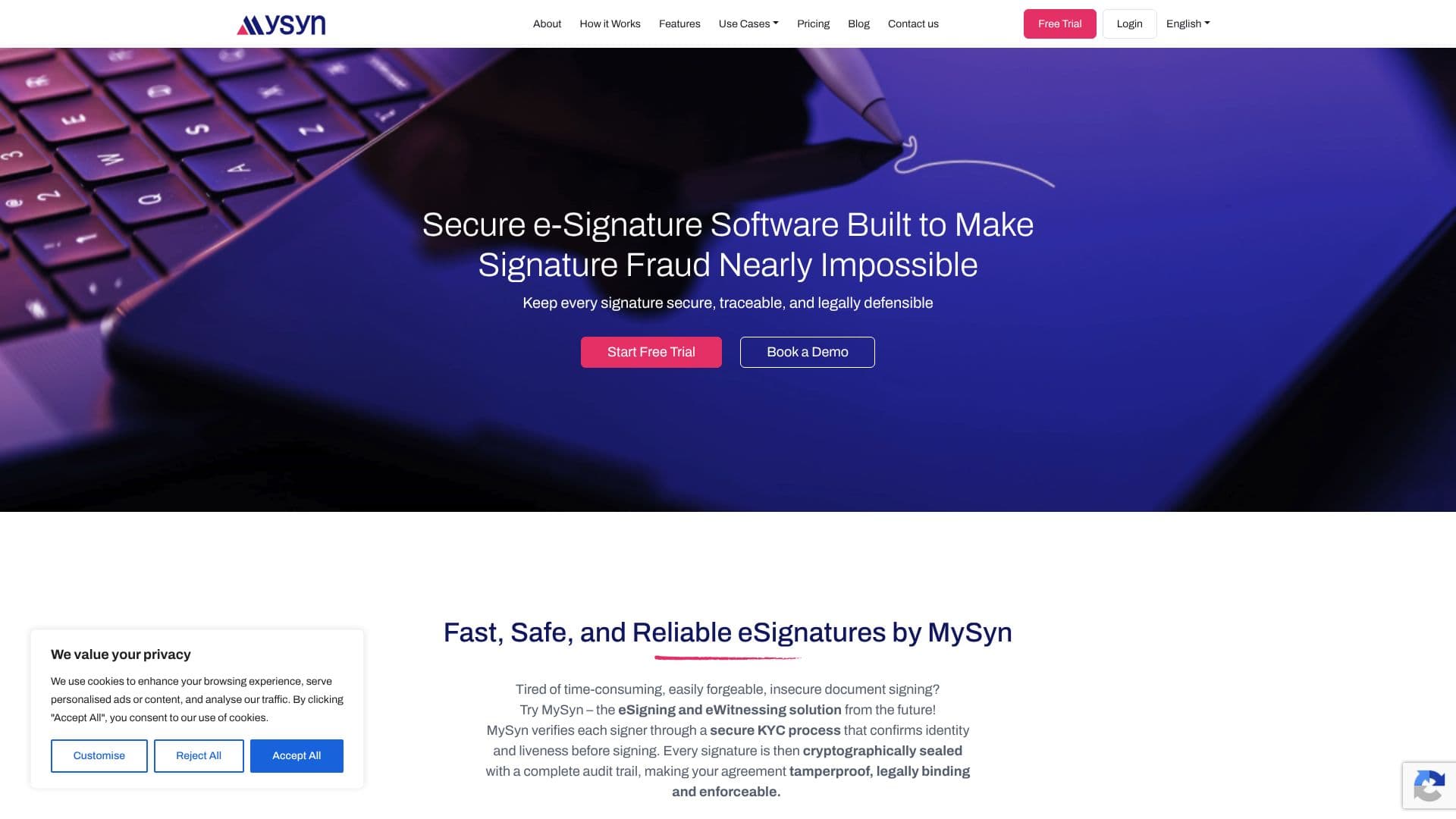 MySyn Secure eSignature 스크린샷