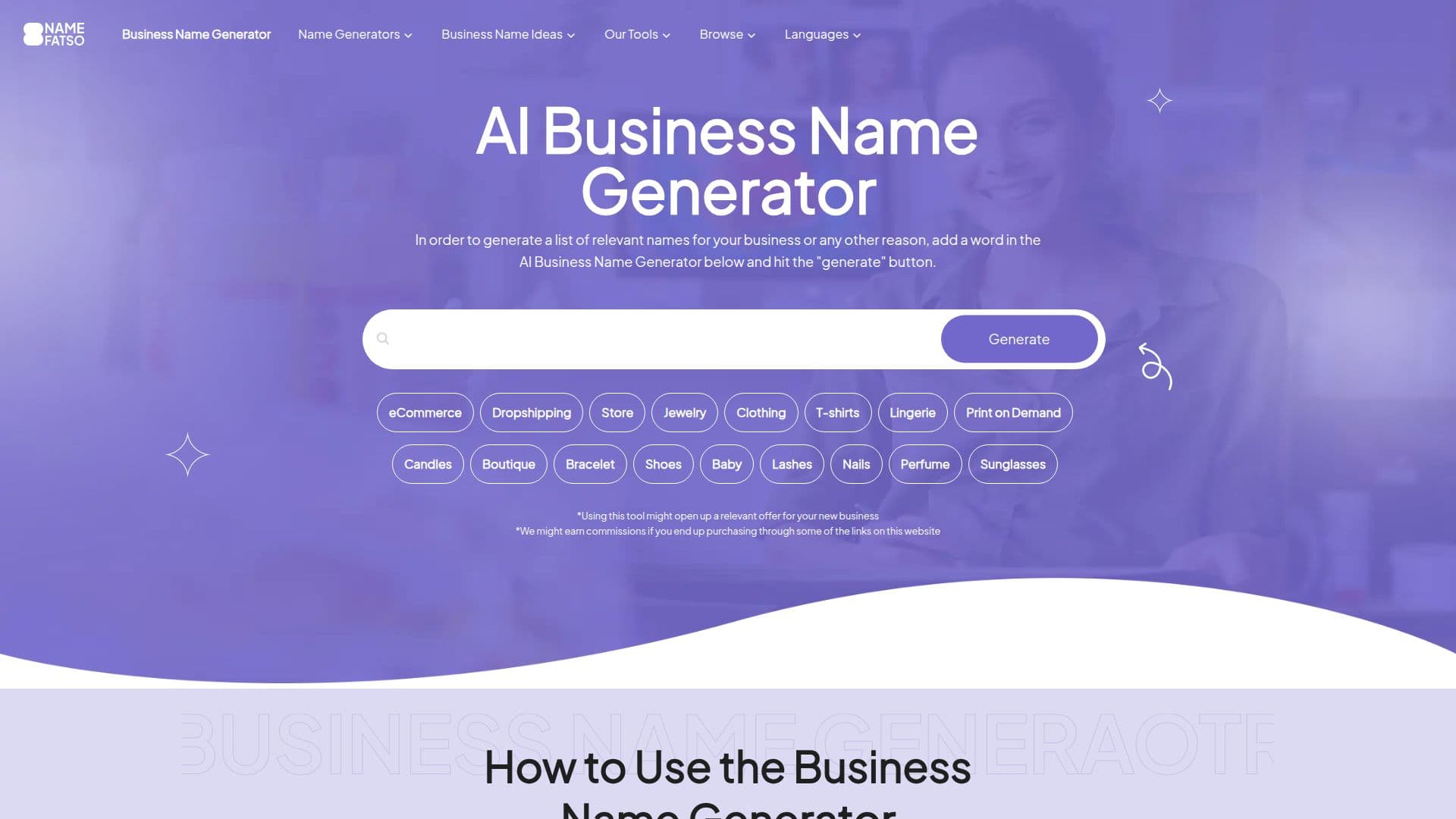 Name Fatso - AI Business Name Generator screenshot