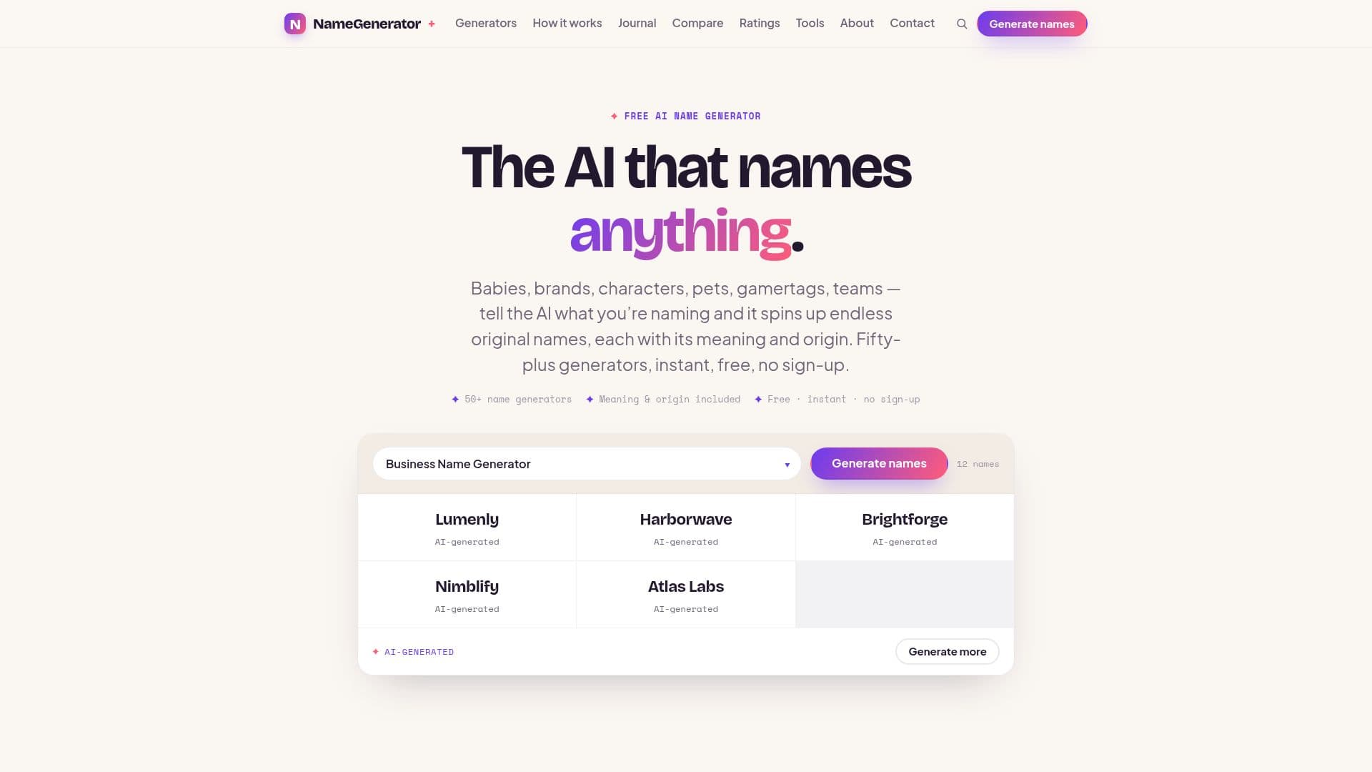 Name Generator Plus 스크린샷