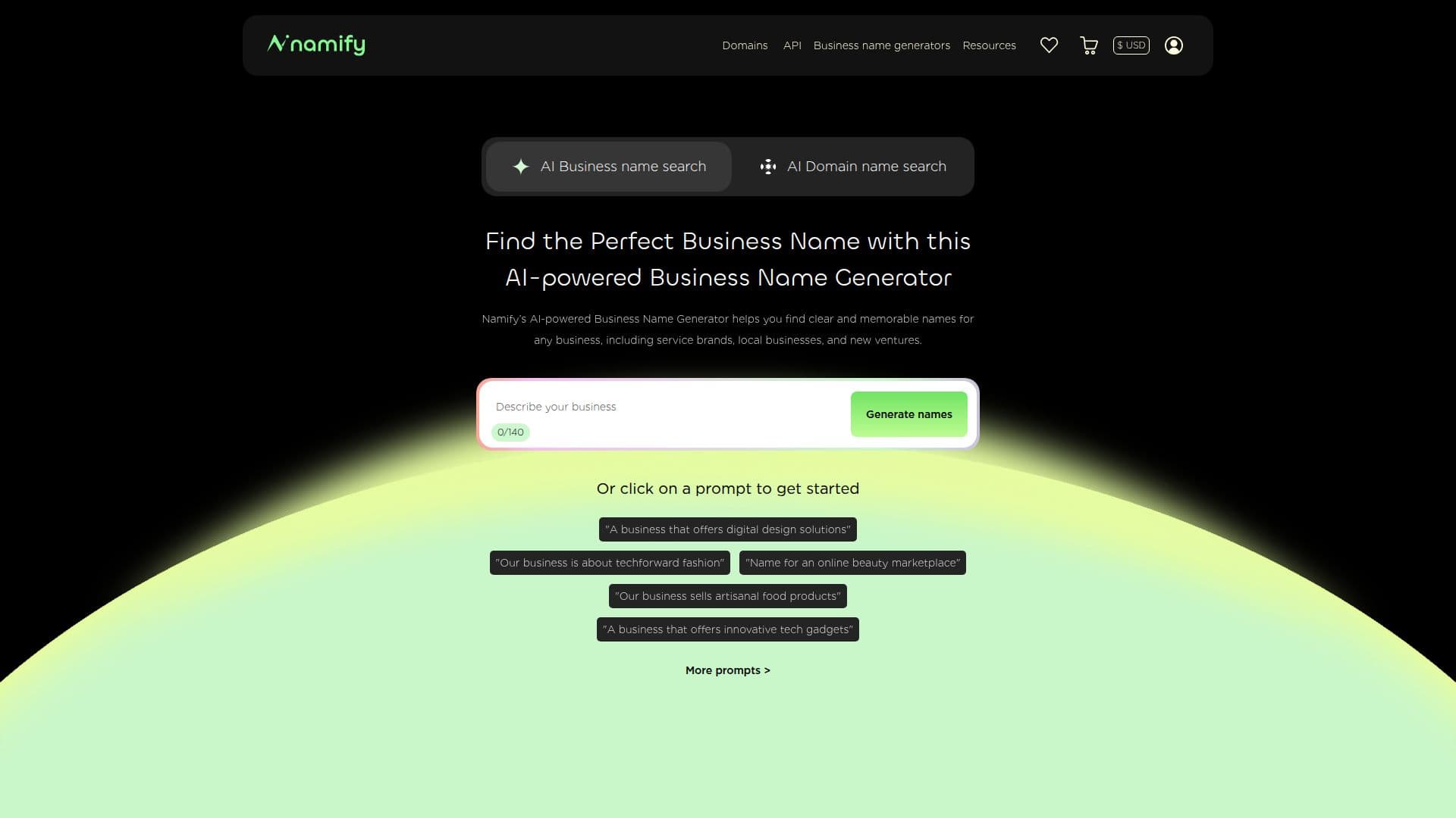 Namify Business Name Generator screenshot