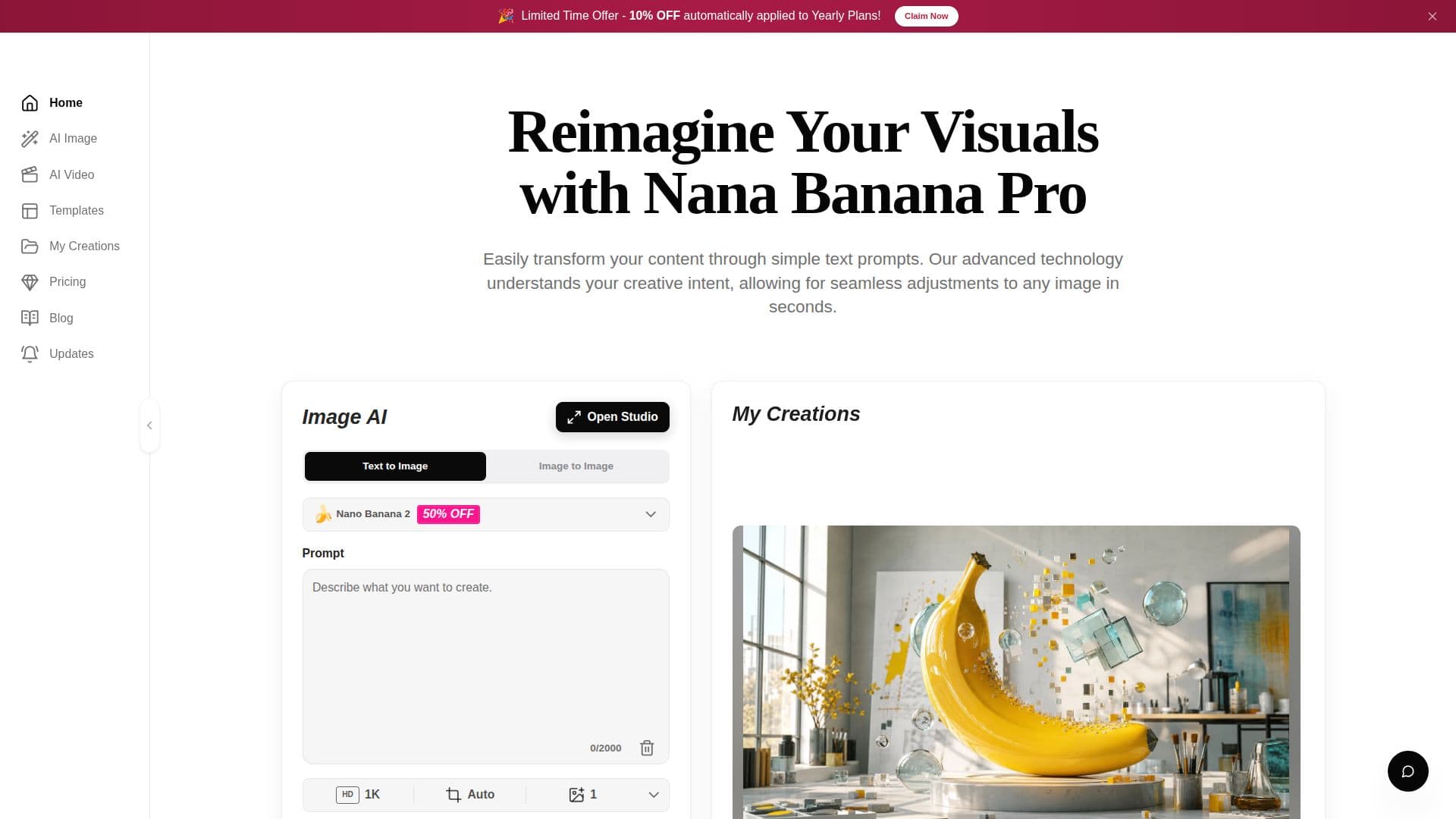 Screenshot von Nana Banana Pro