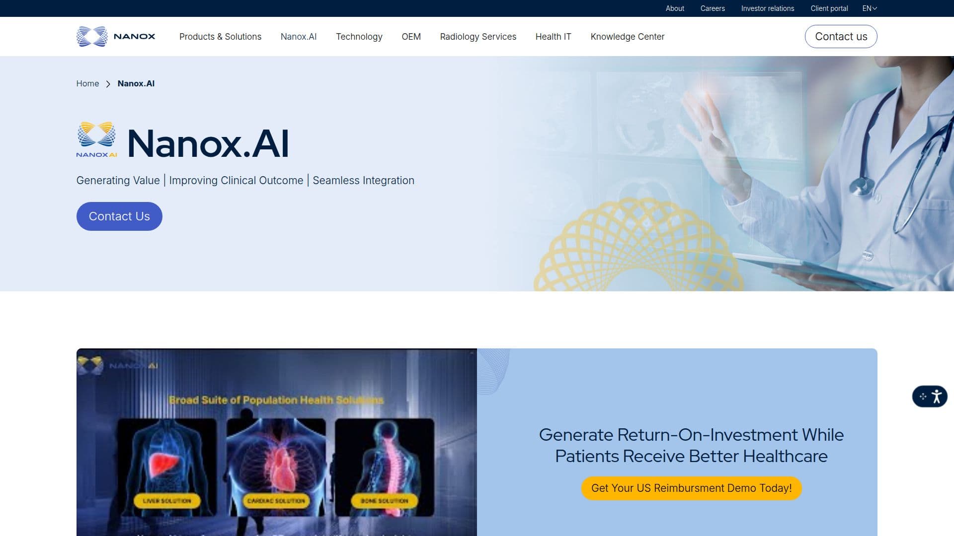 Solutions Nanox.AI screenshot